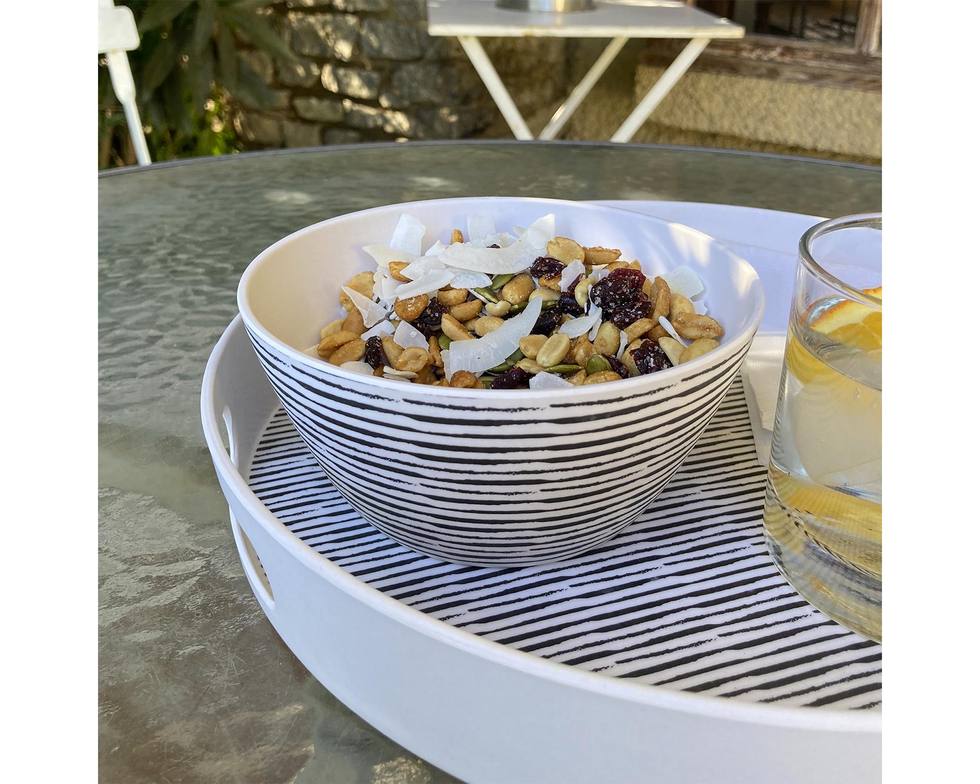Bowl Rayas biobamboo blanco/negro 15x7 cm 450 ml-2
