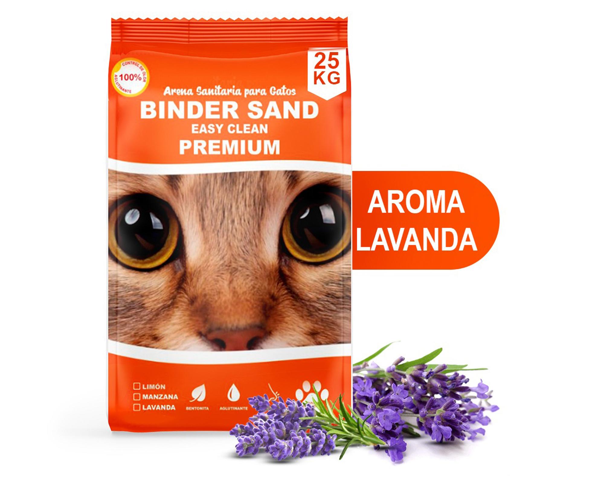 Arena sanitaria gatos aglutinante 25 kg lavanda-1