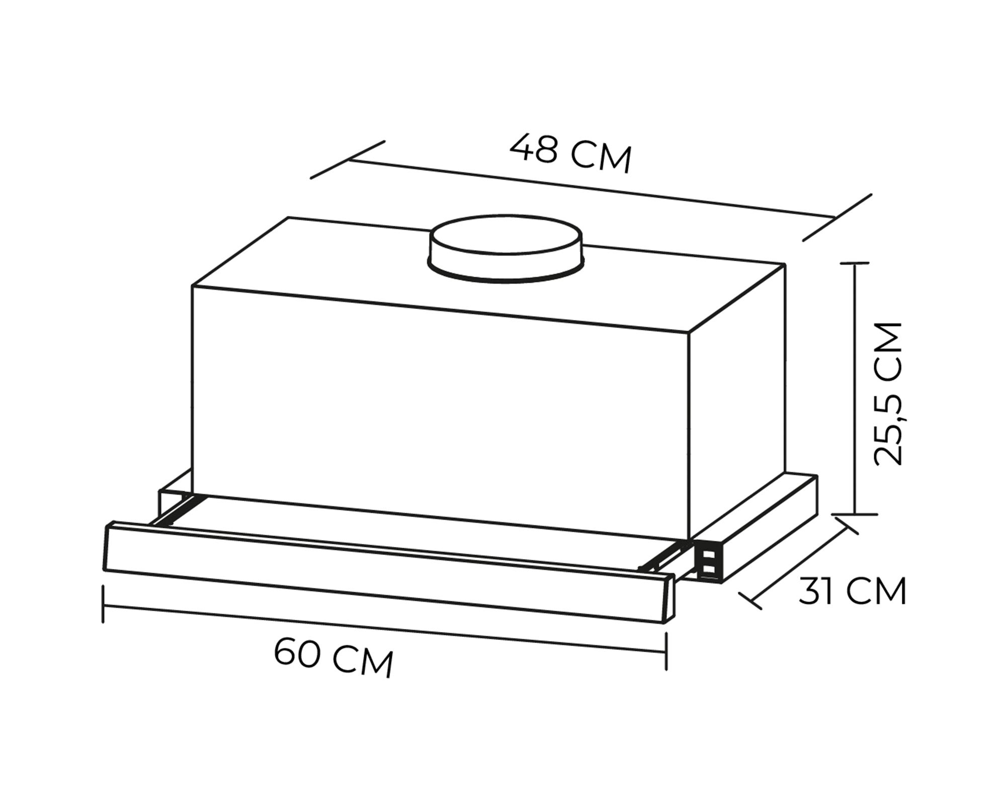 Campana retráctil  60L07N 106.5 W negro-4