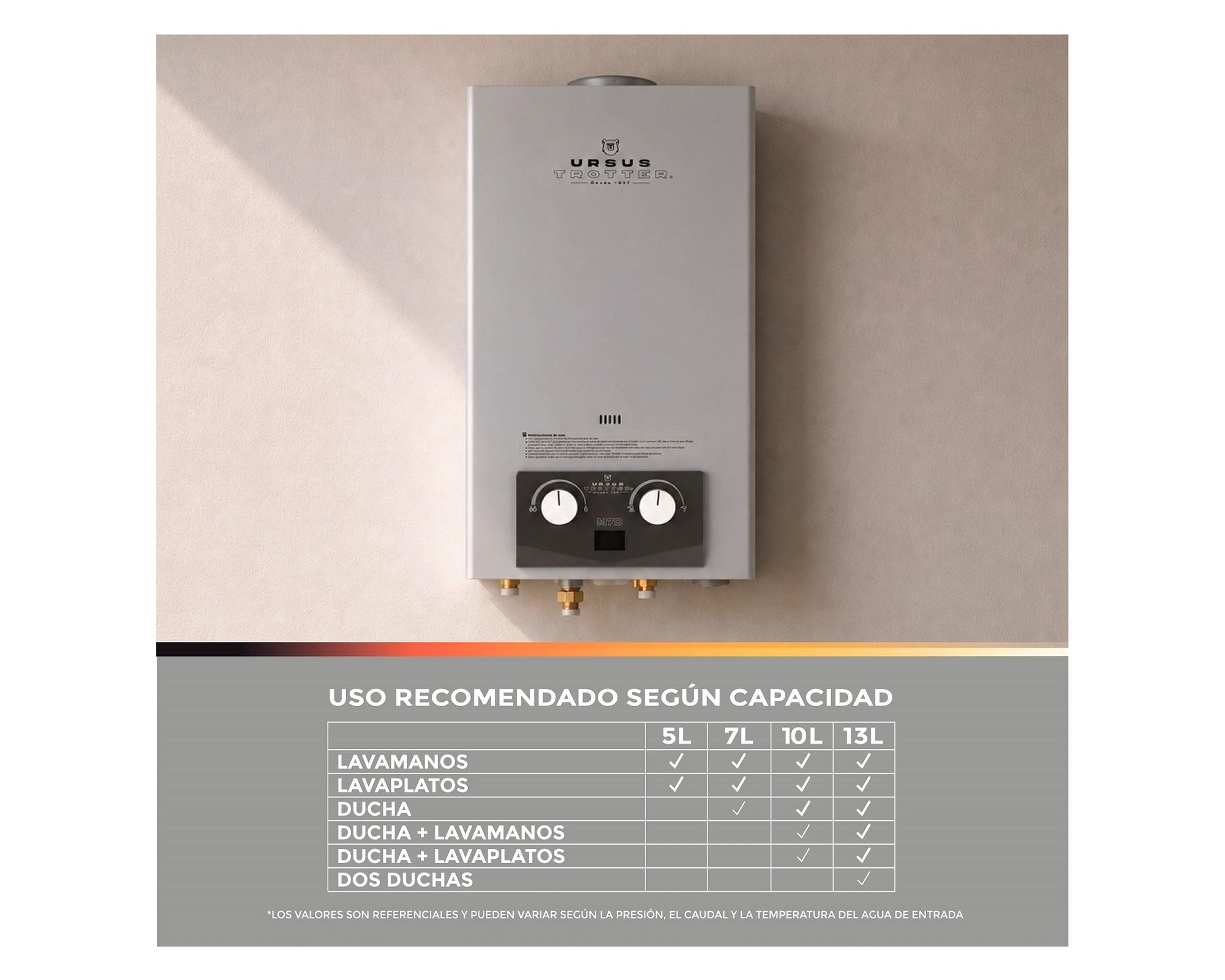 Calefón Komfortek UT M5-D GL 5 lt Tiro natural Gas licuado-4