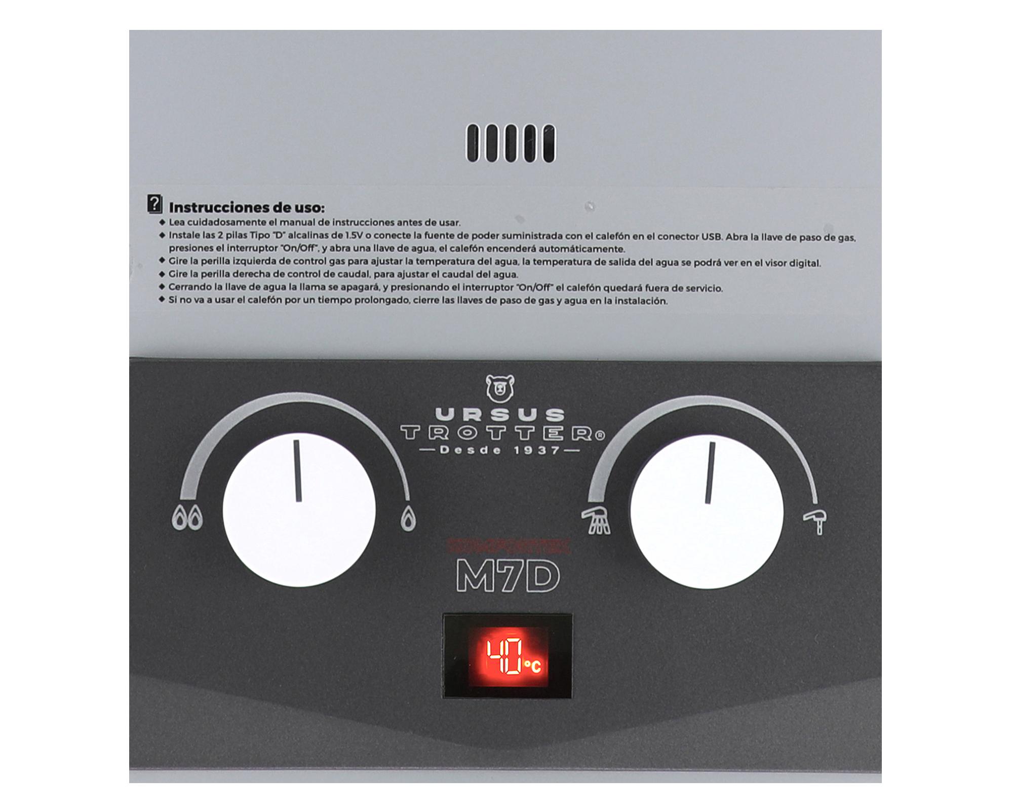 Calefont KOMFORTEK UT M7-D GL 7 lt tiro natural gas licuado-2