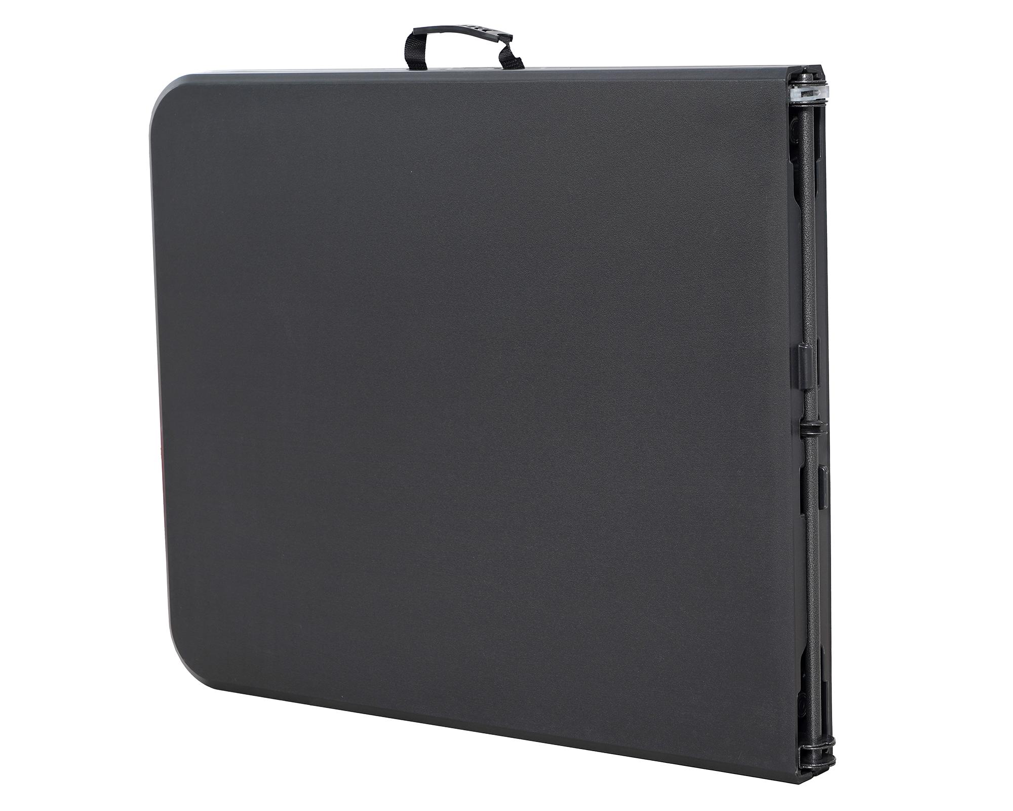 Mesa plegable 180 cm negro-6