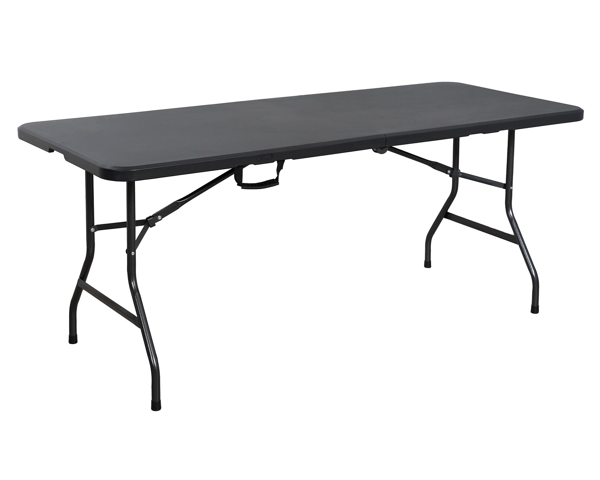 Mesa plegable 180 cm negro-0