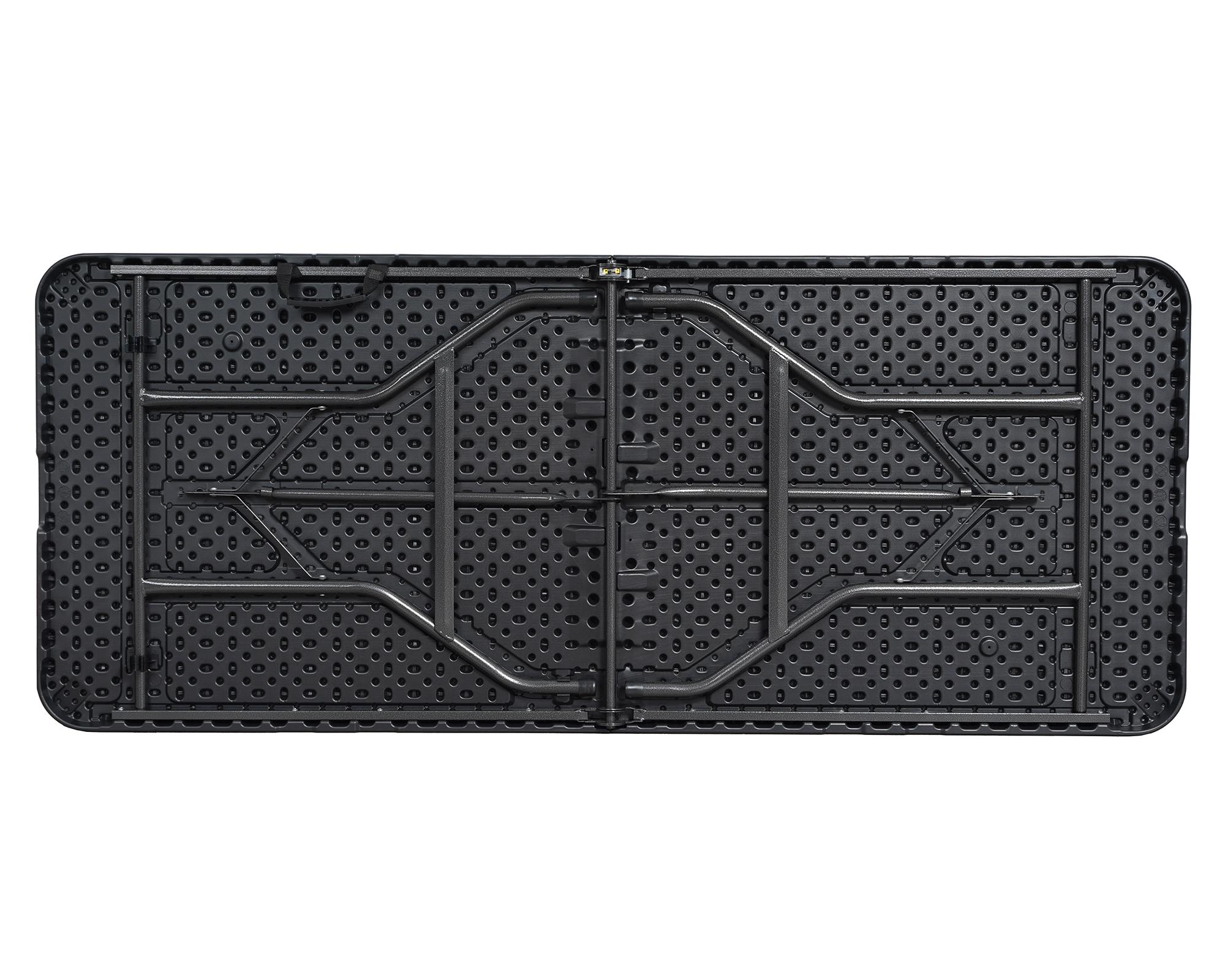Mesa plegable 180 cm negro-2