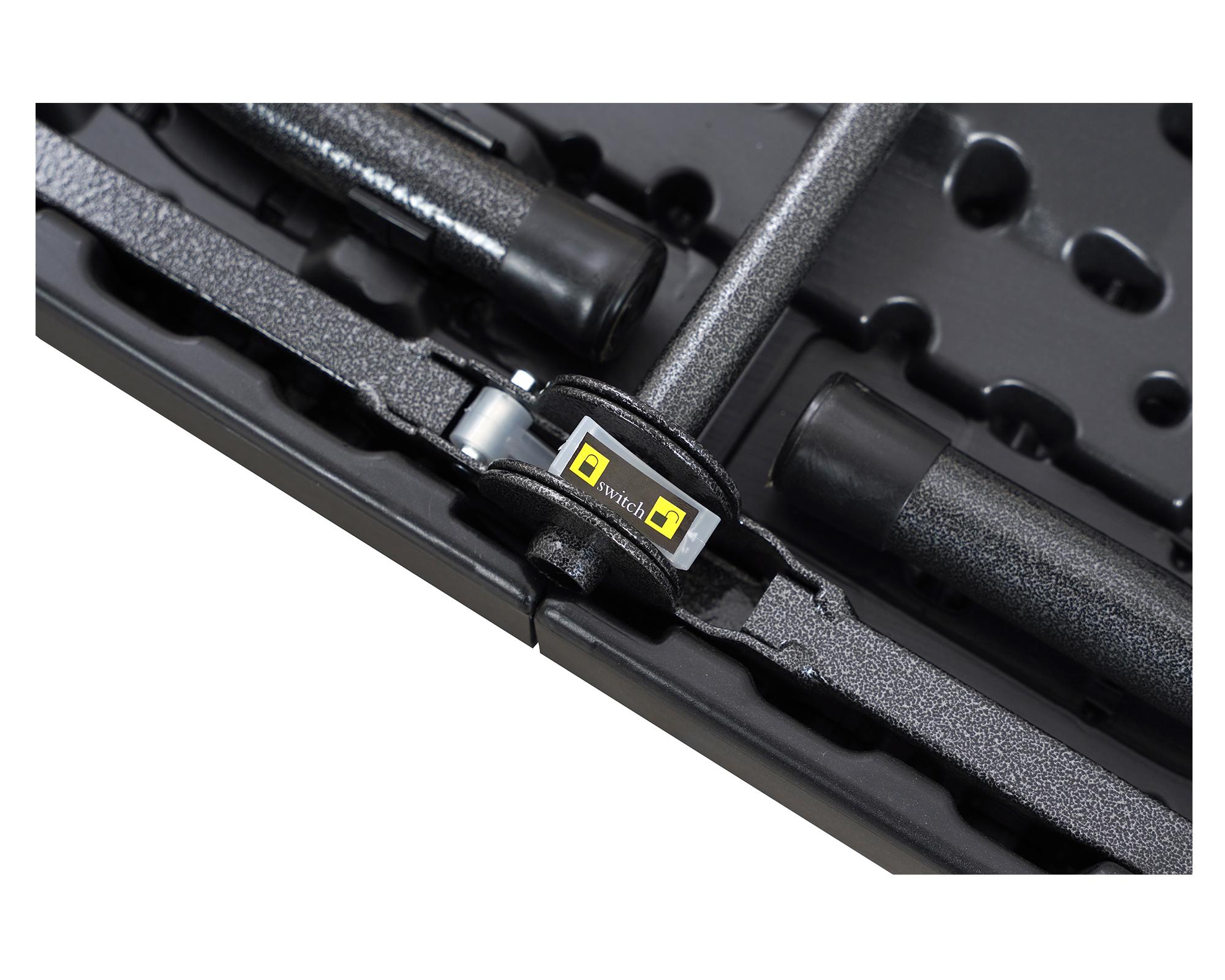 Mesa plegable 180 cm negro-5