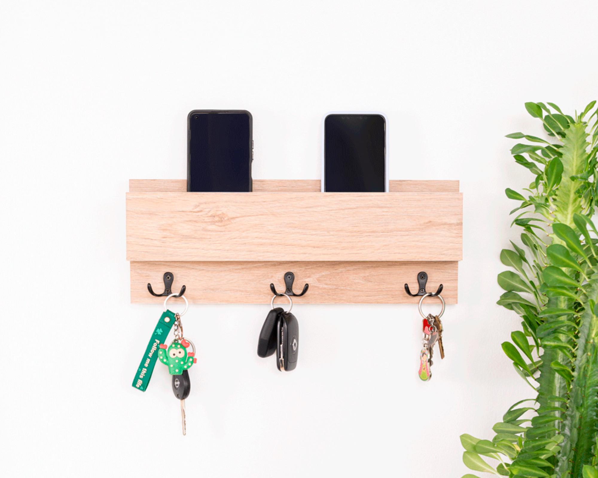 Perchero funcional Kenia MDP 15x40x5 cm rovere-2