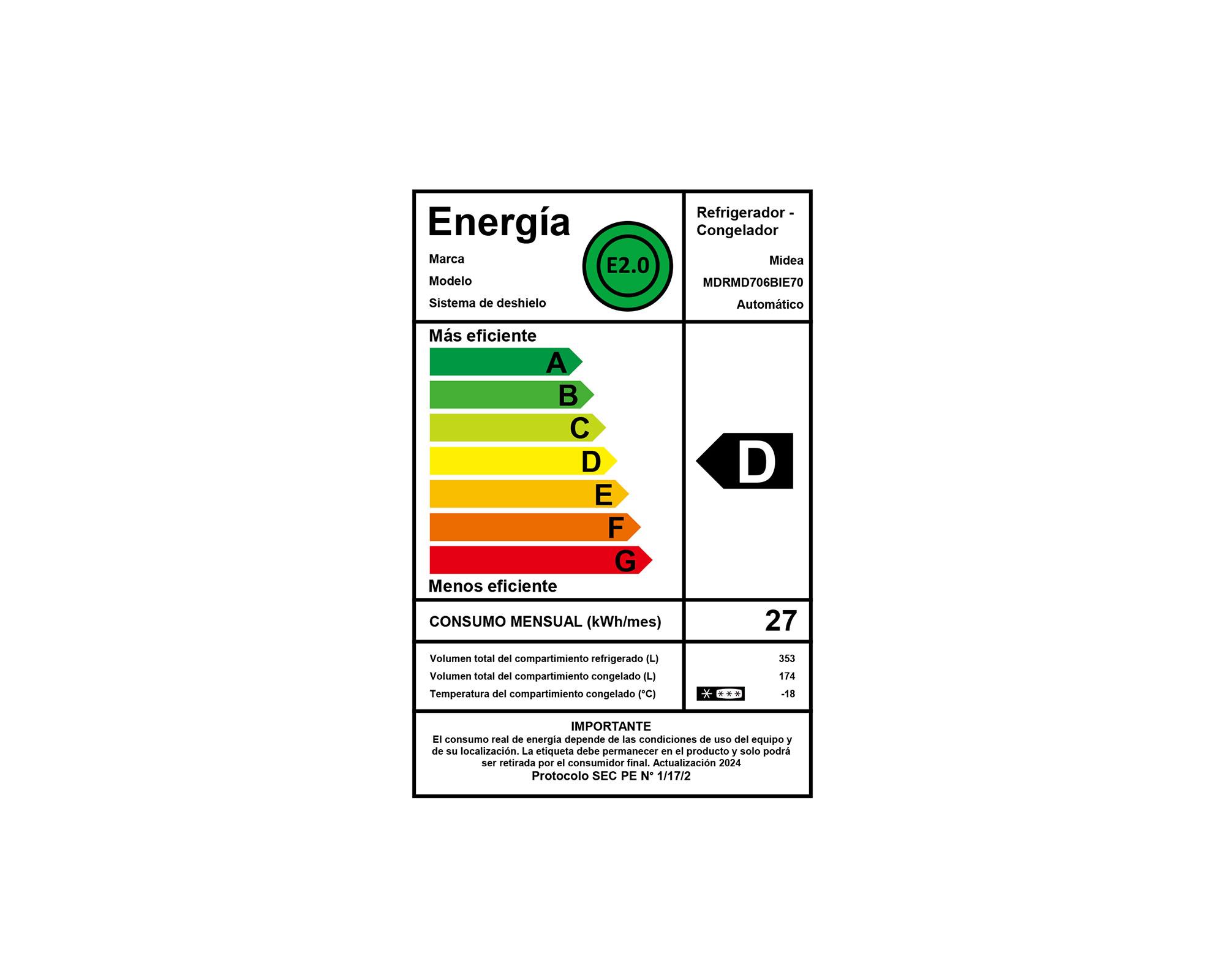 Refrigerador multipuerta 527 lt MDRMD706BIE70-7