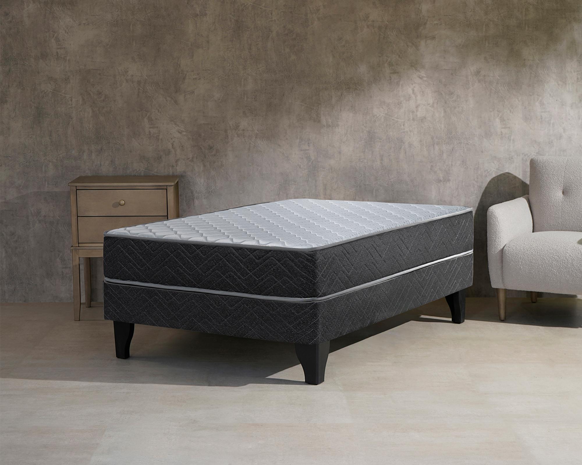 Cama europea Aura 1.5 plazas + respaldo Cadiz-3