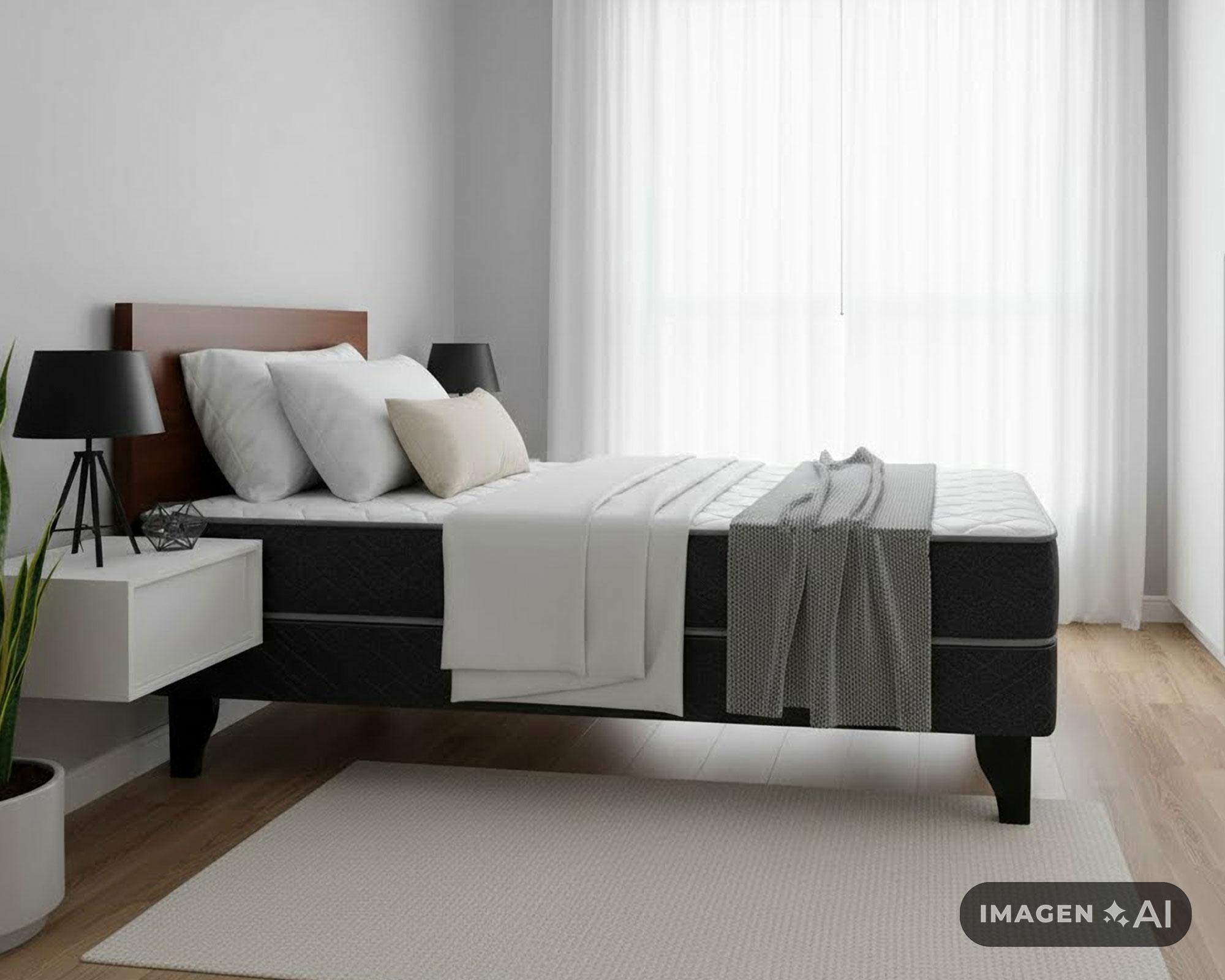 Cama europea Aura 1.5 plazas + respaldo Cadiz-6