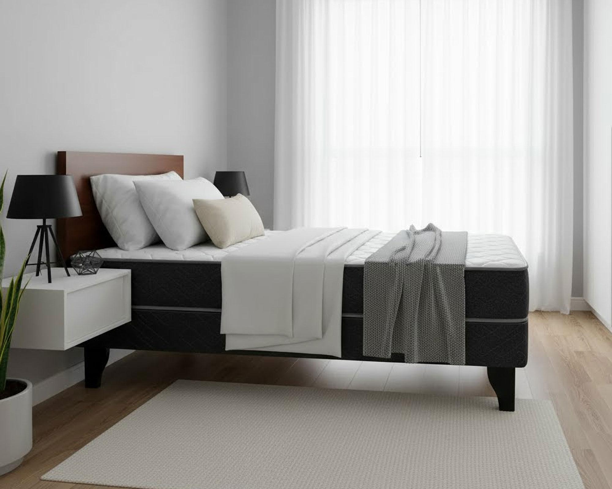 Cama europea Aura 1.5 plazas + respaldo Cadiz-5