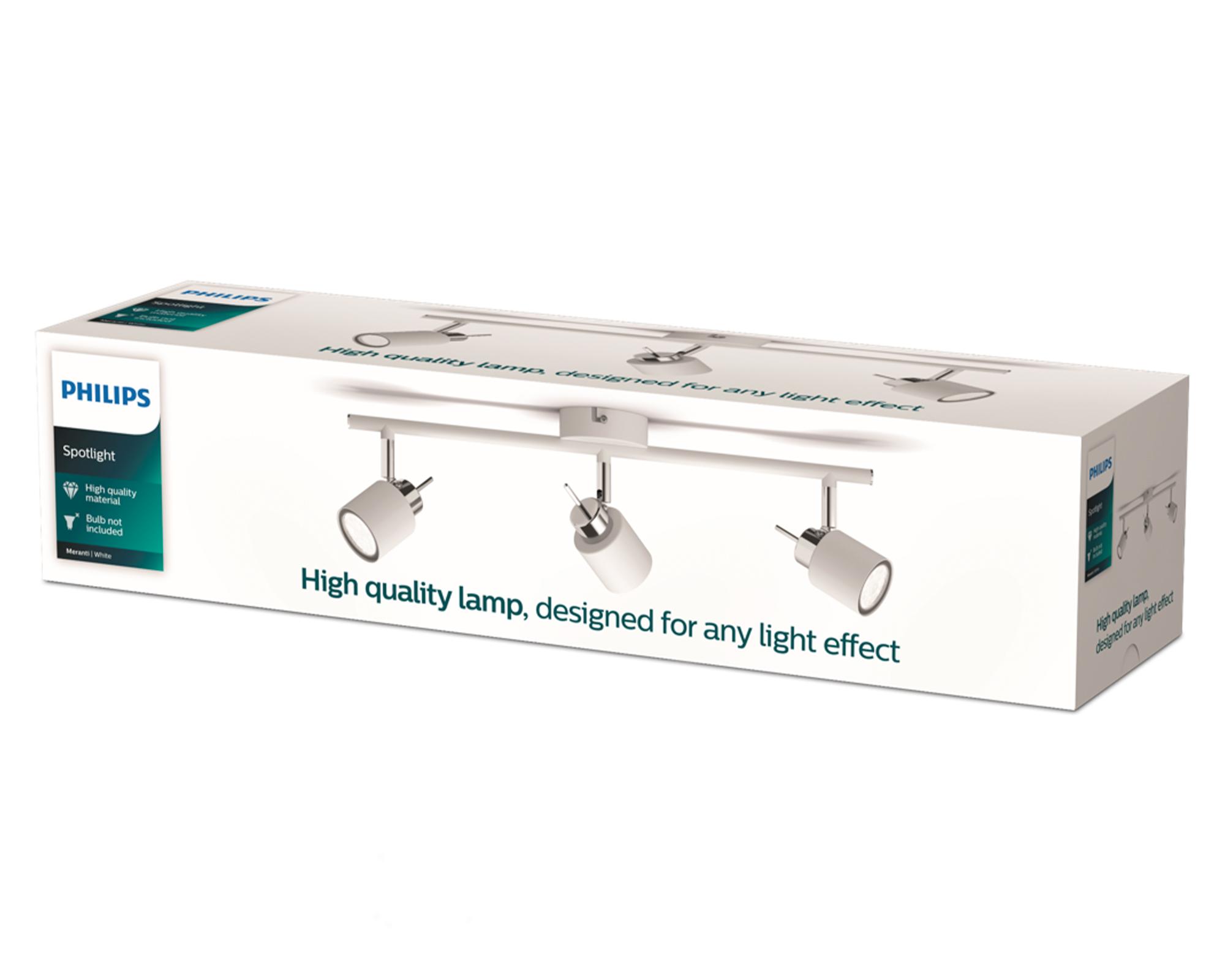 Aplique 35W GU10 3 luces Meranti blanco-1