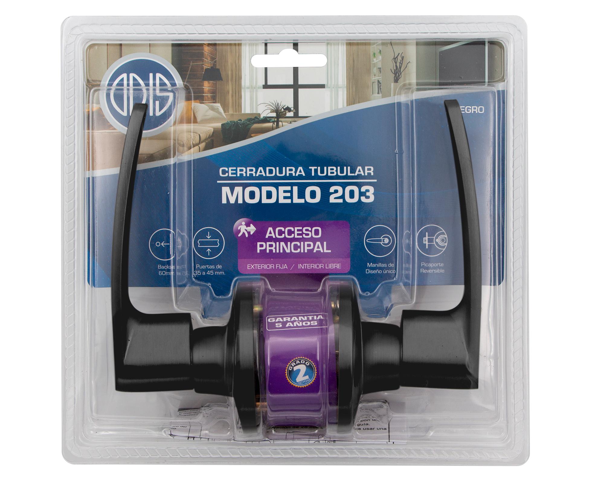 Cerradura tubular manilla 203 acceso negro-3
