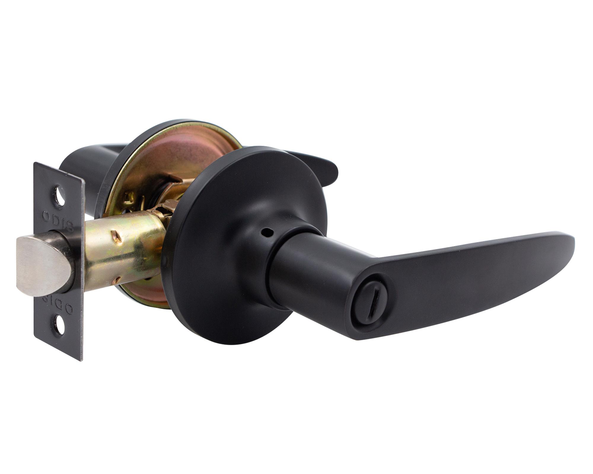 Cerradura tubular manilla 203 baño negro-1