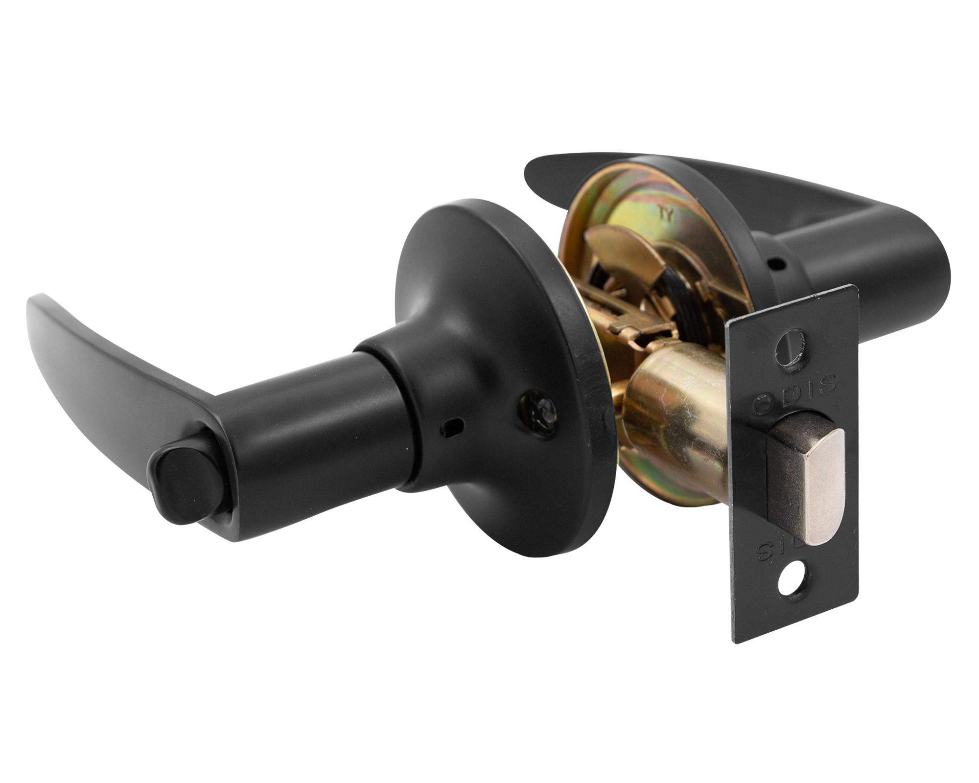 Cerradura tubular manilla 203 baño negro-0