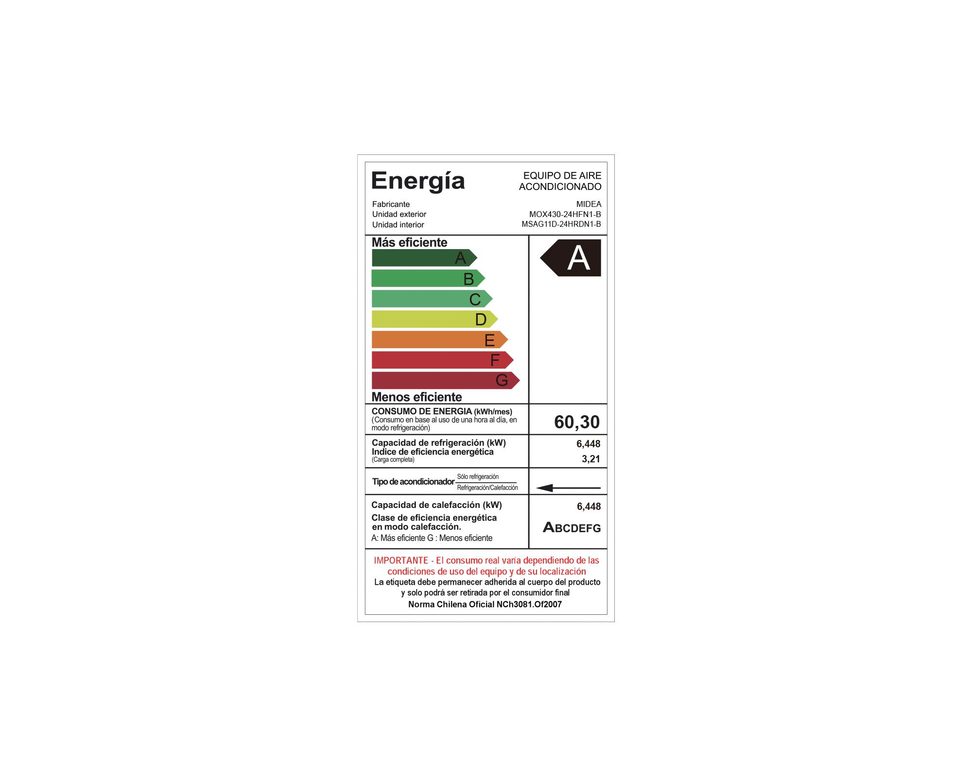 Aire acondicionado split inverter XTREMEDUR24K 24000 BTU frío/calor Wifi-6