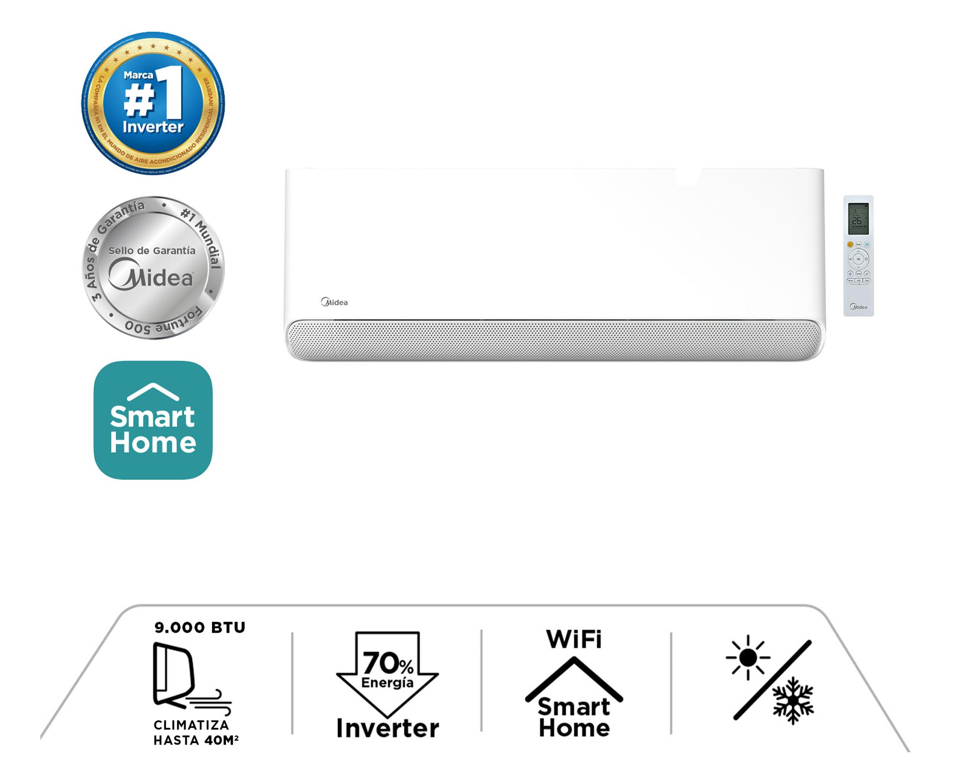 Aire acondicionado split inverter BREEZELESS9k 9000 BTU frío/calor Wifi-3
