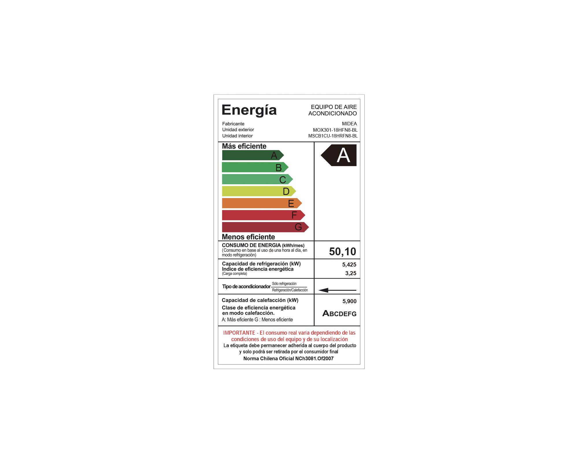 Aire acondicionado split inverter BREEZELESS18k 18000 BTU frío/calor Wifi-6