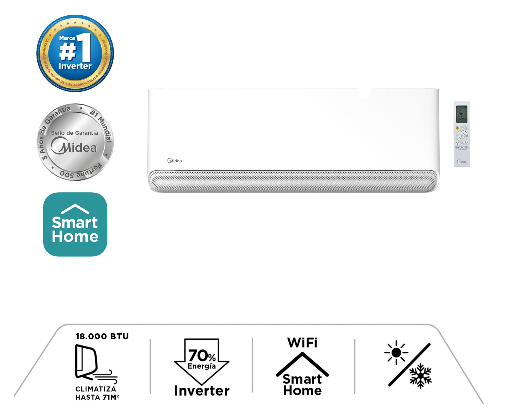 Aire acondicionado split inverter BREEZELESS18k 18000 BTU frío/calor Wifi-3