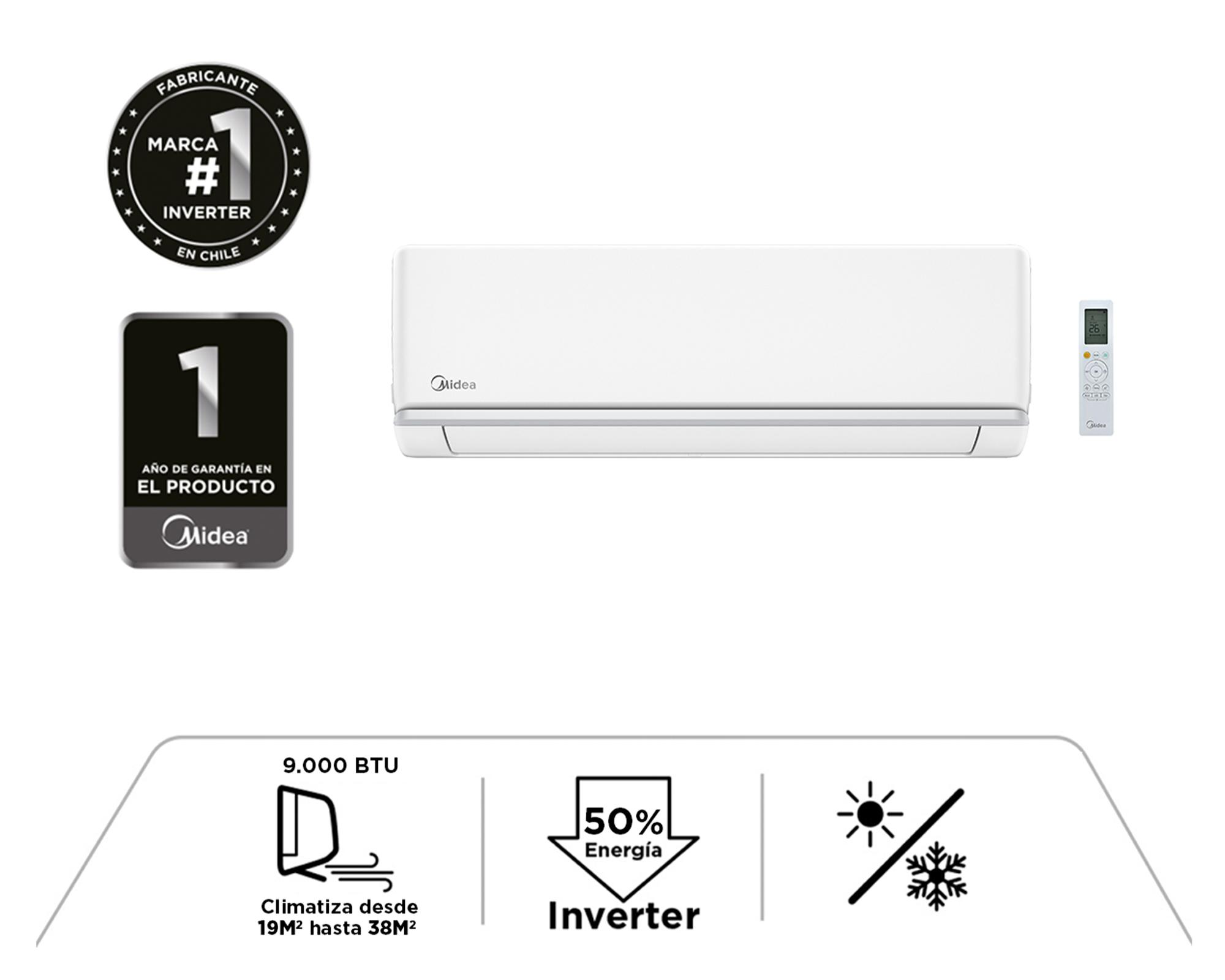 Aire acondicionado split inverter XTRA09K 9000 BTU frío/calor-1