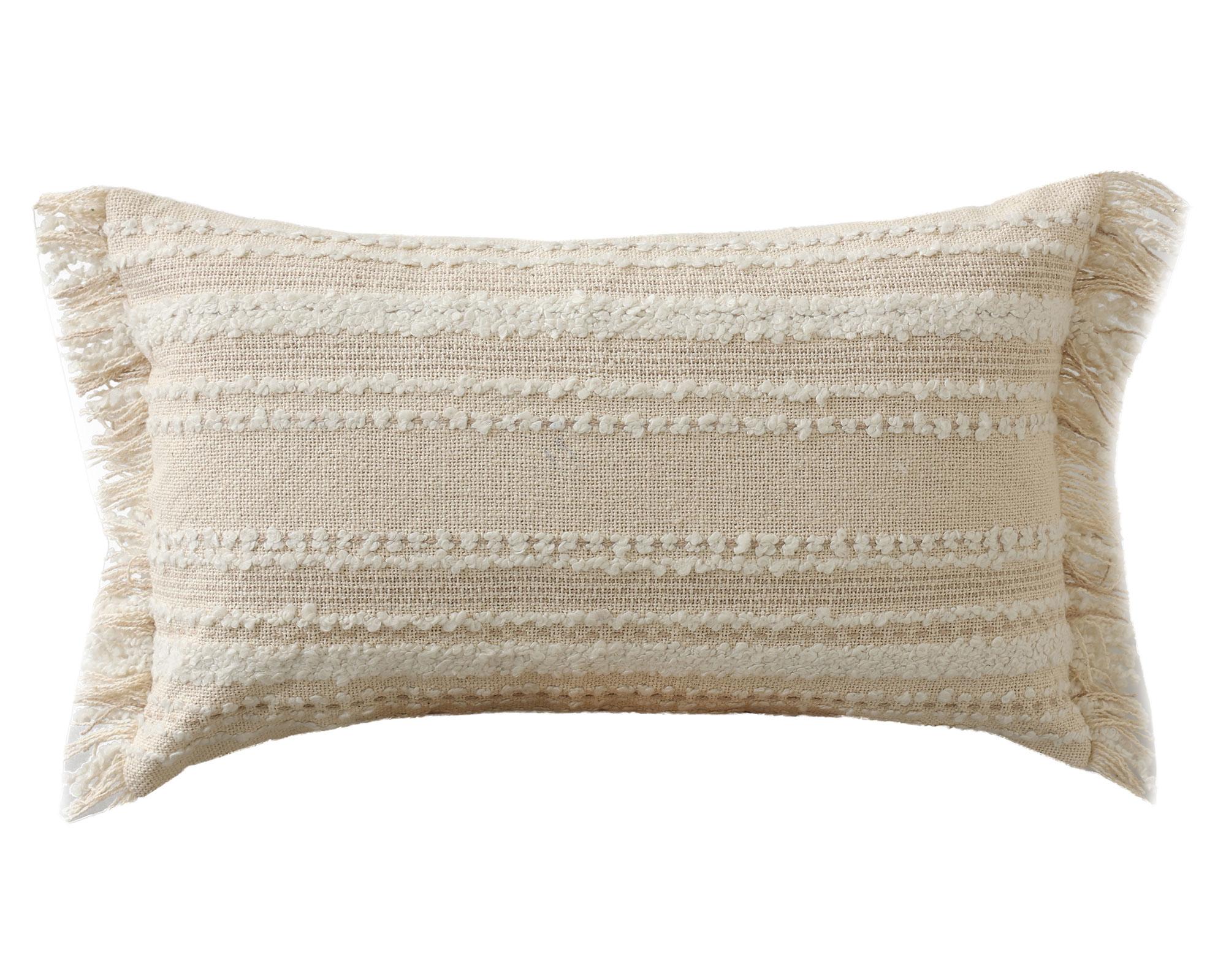 Cojín Textura flecos 30x50 cm-0