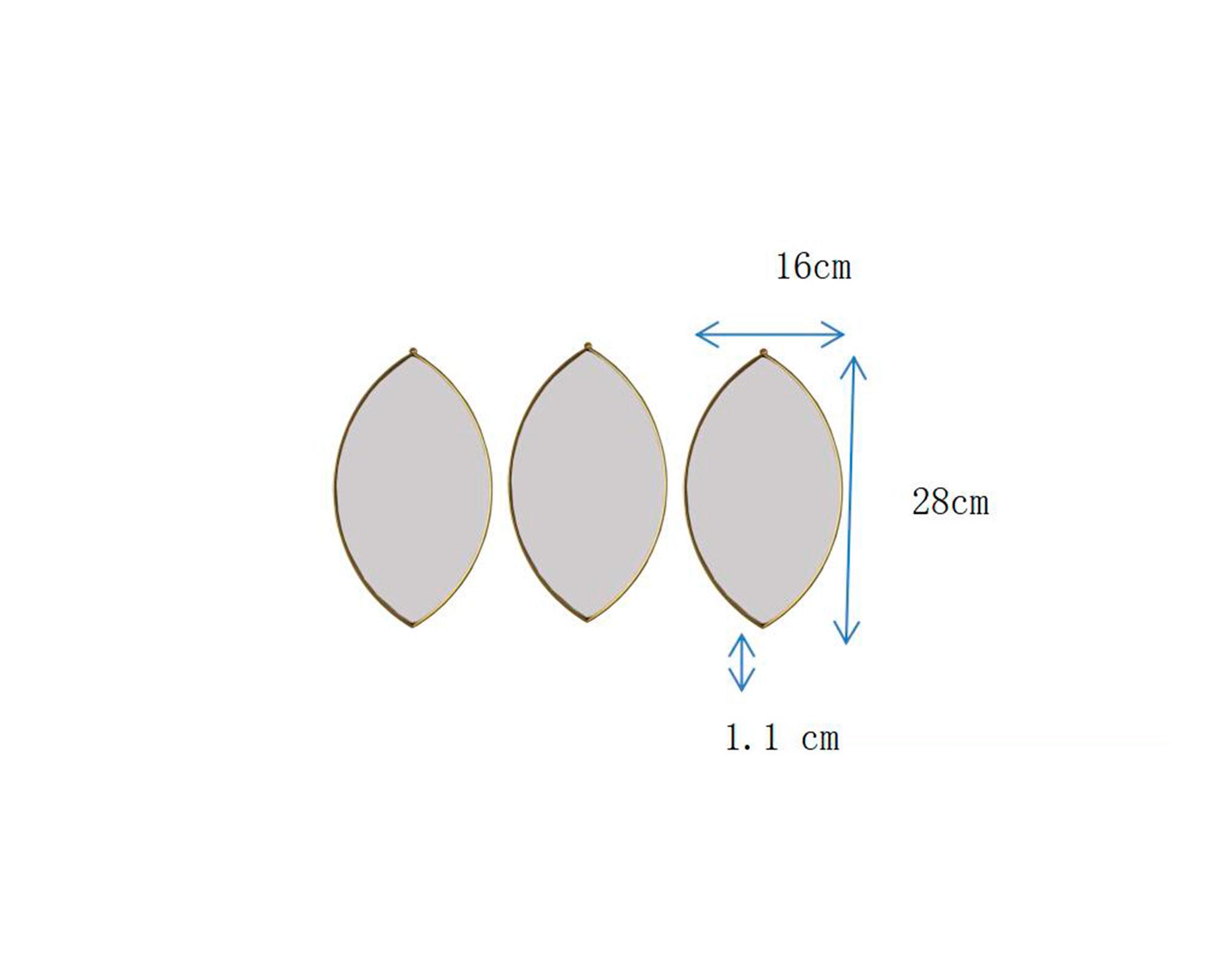 Espejo decorativo 28x16 cm 3 piezas-2
