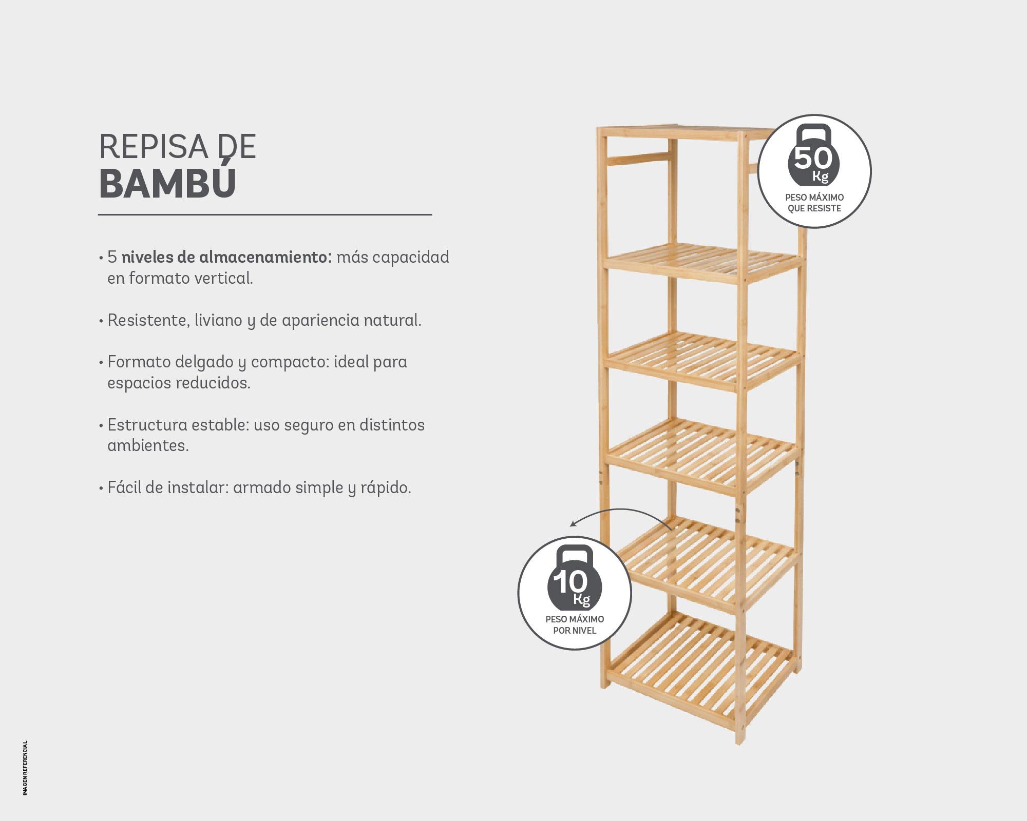 Repisa 5 niveles 163x43.5x29 cm-3
