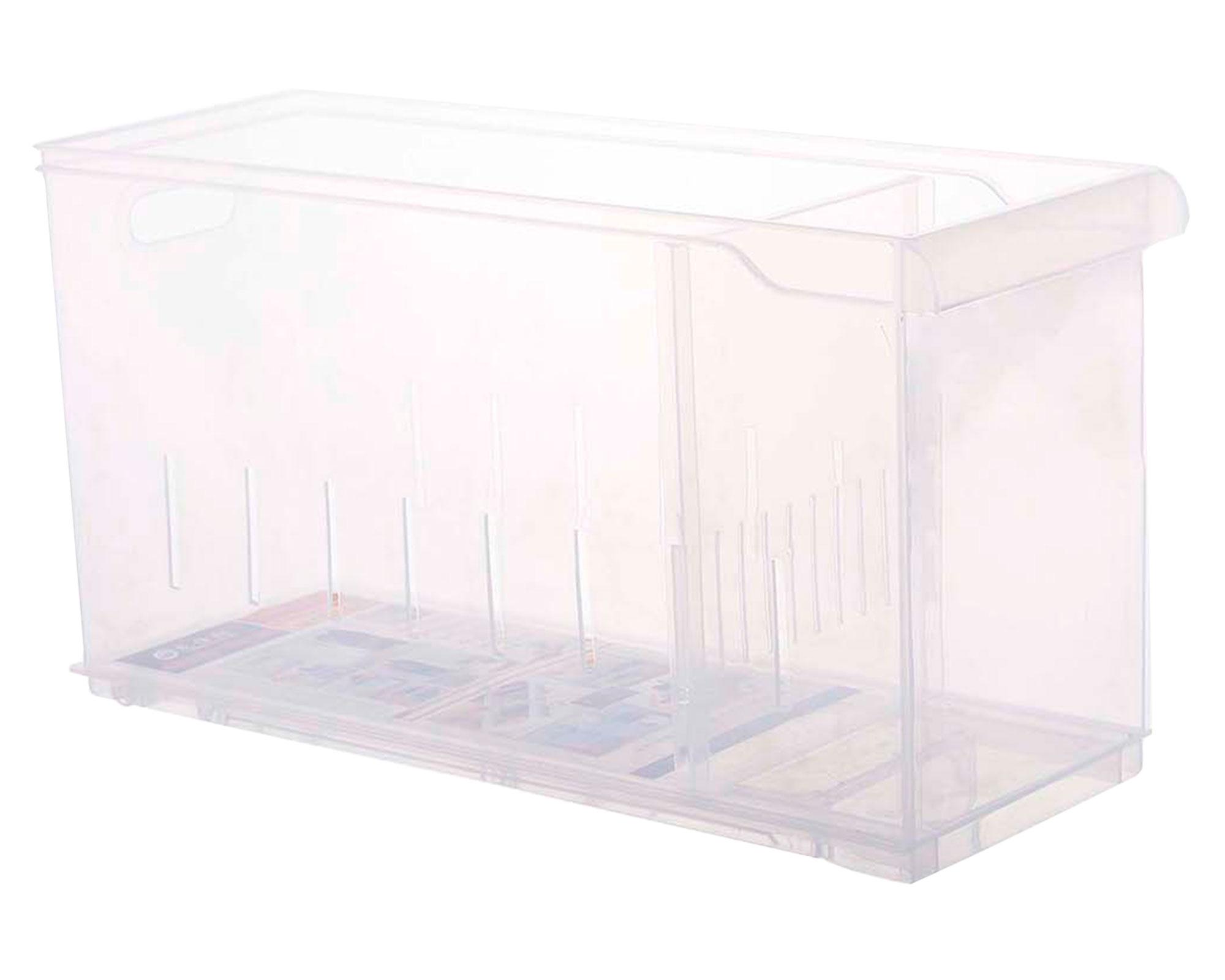 Organizador repisa alto transparente 24 cm-0