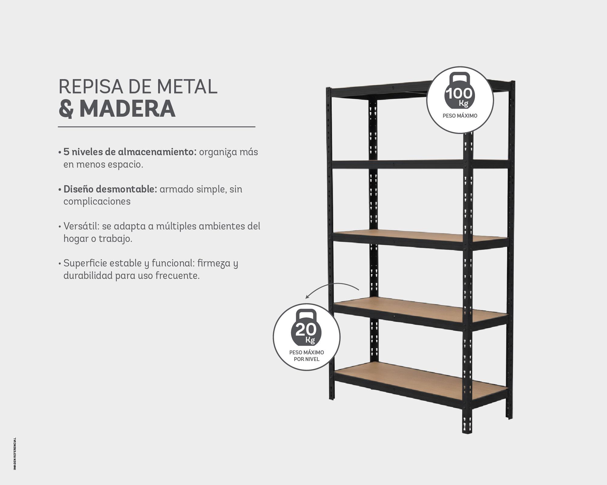 Repisa 5 Niveles 90 cm-5