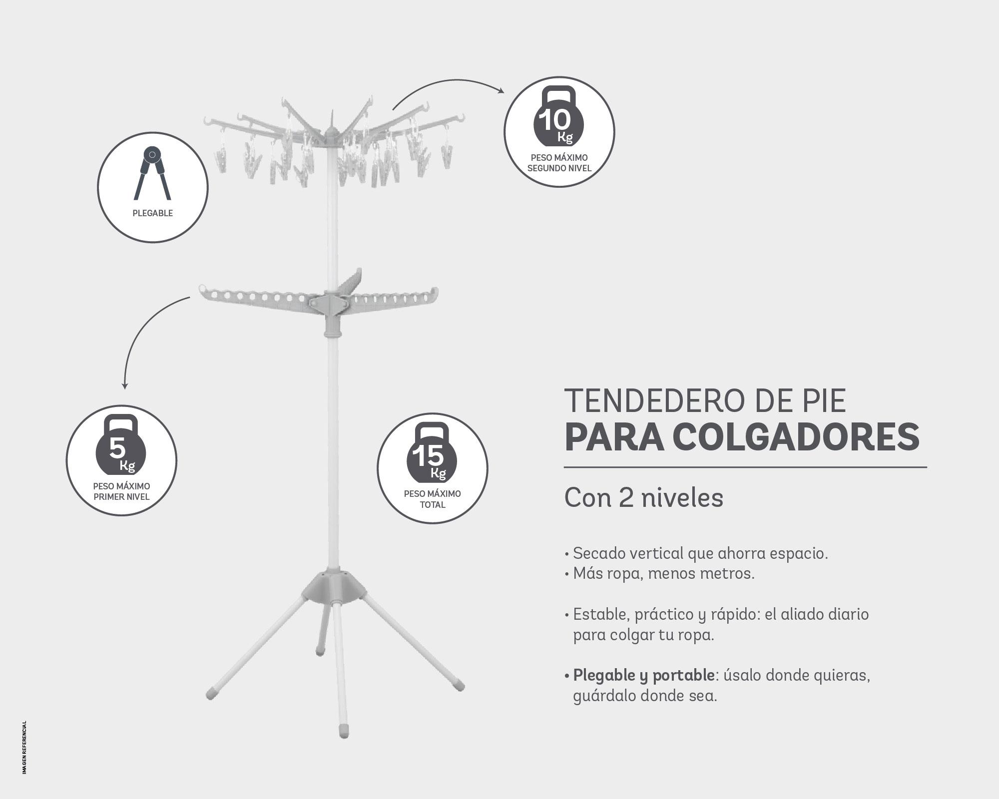 Tendedero vertical colgadores clip-3