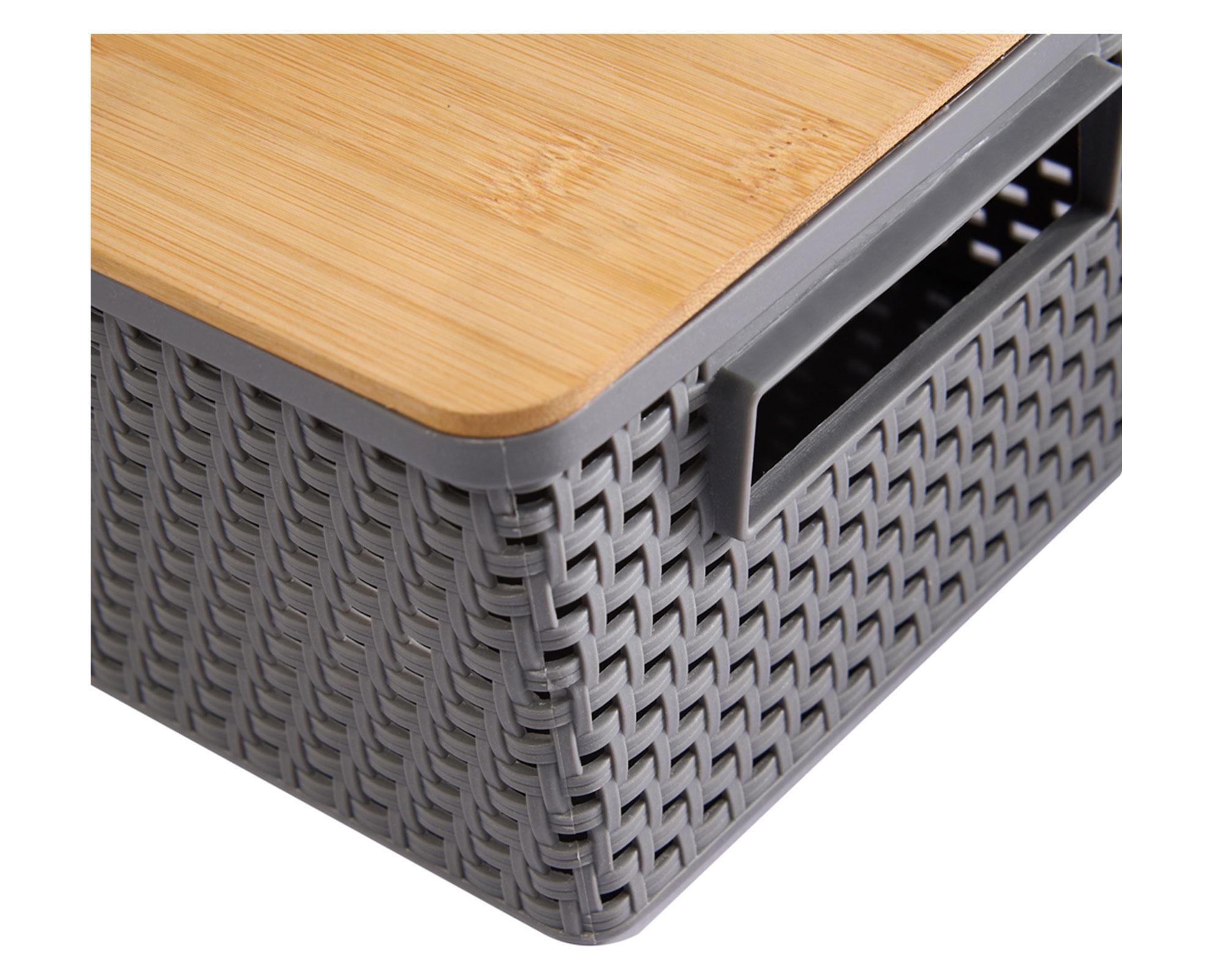 Caja organizadora Tejida 4 lt marengo-2