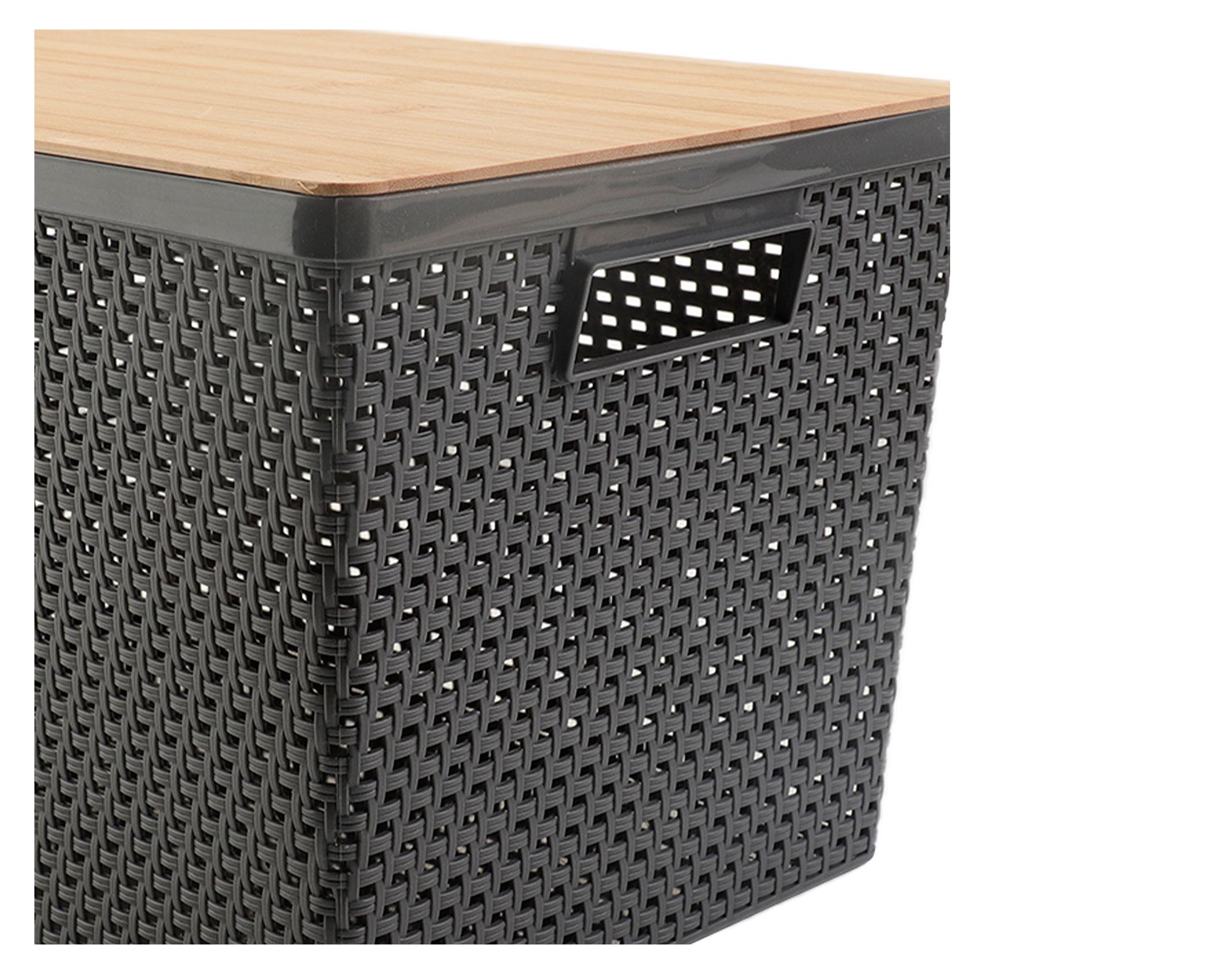 Caja organizadora Tejido marengo 20 lt-2