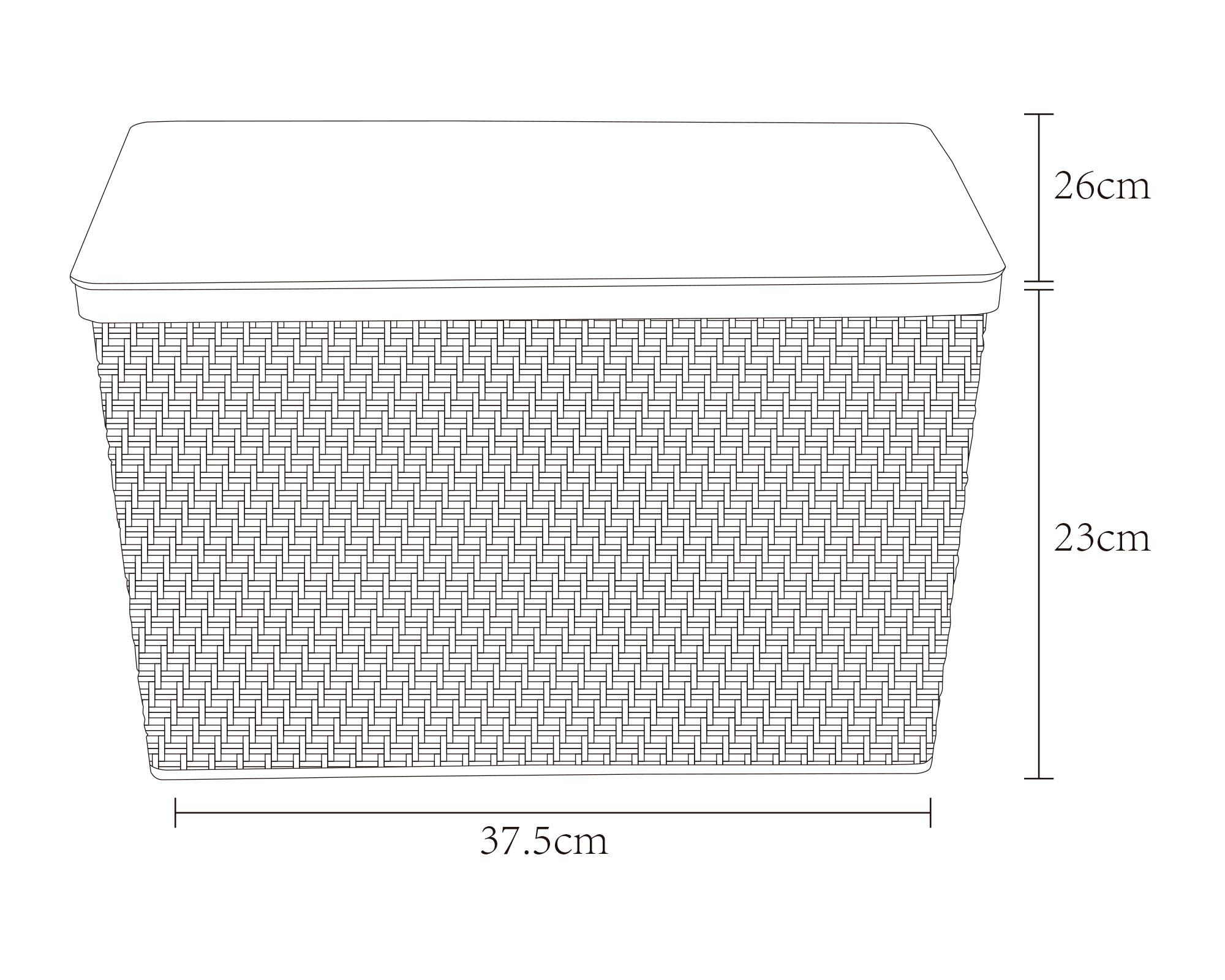 Caja organizadora Tejido marengo 20 lt-4