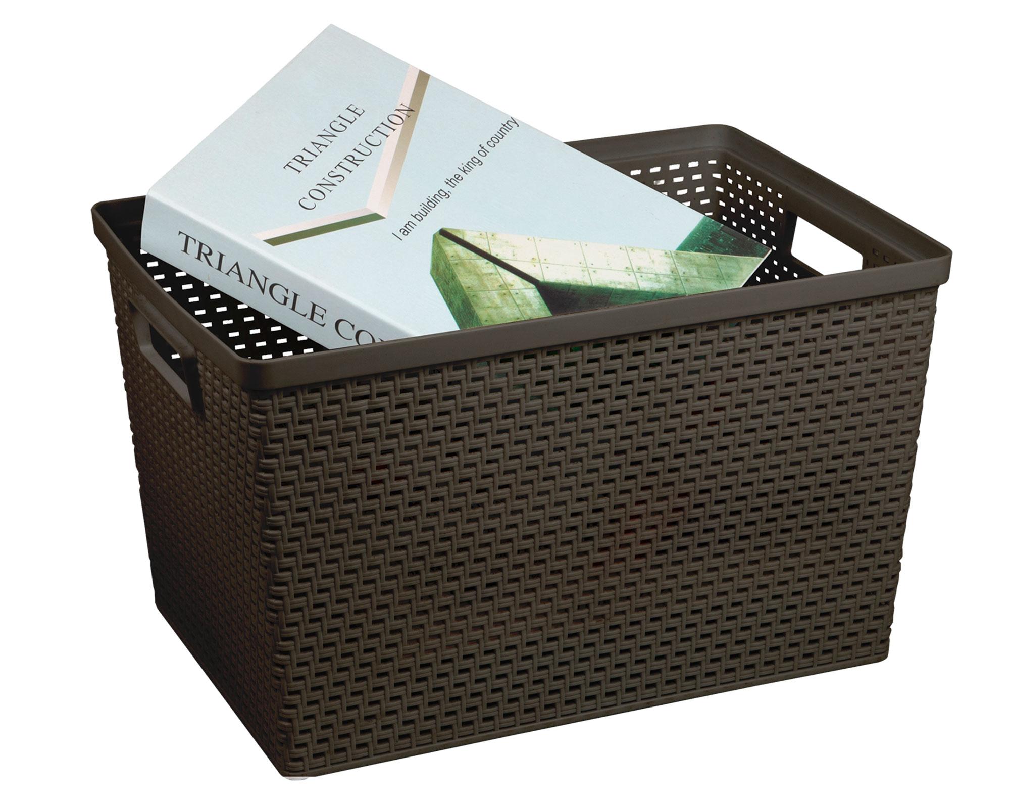 Caja organizadora Tejido marengo 20 lt-3