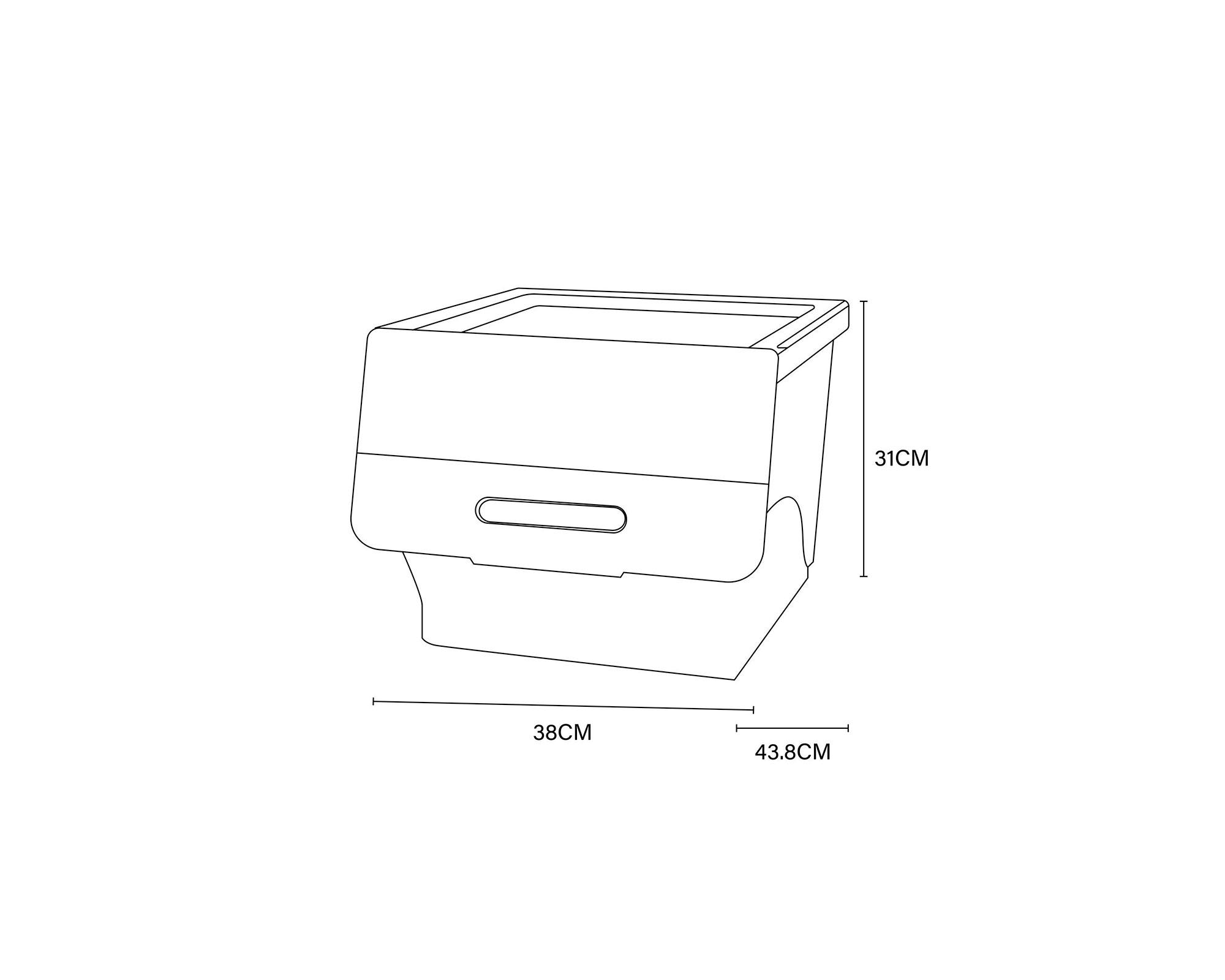 Caja organizadora apilable piedra-5