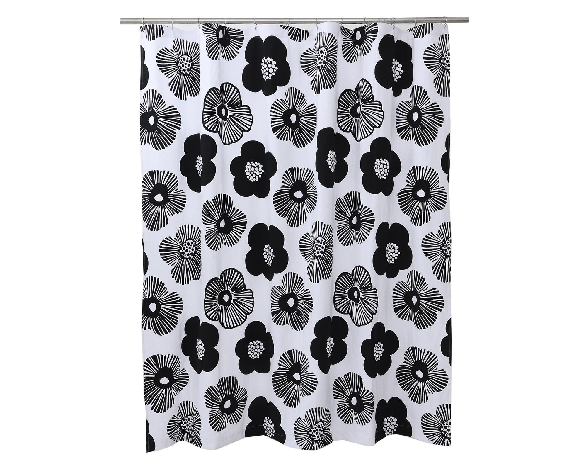 Cortina baño B&W blanco/negro 180x180 cm-0