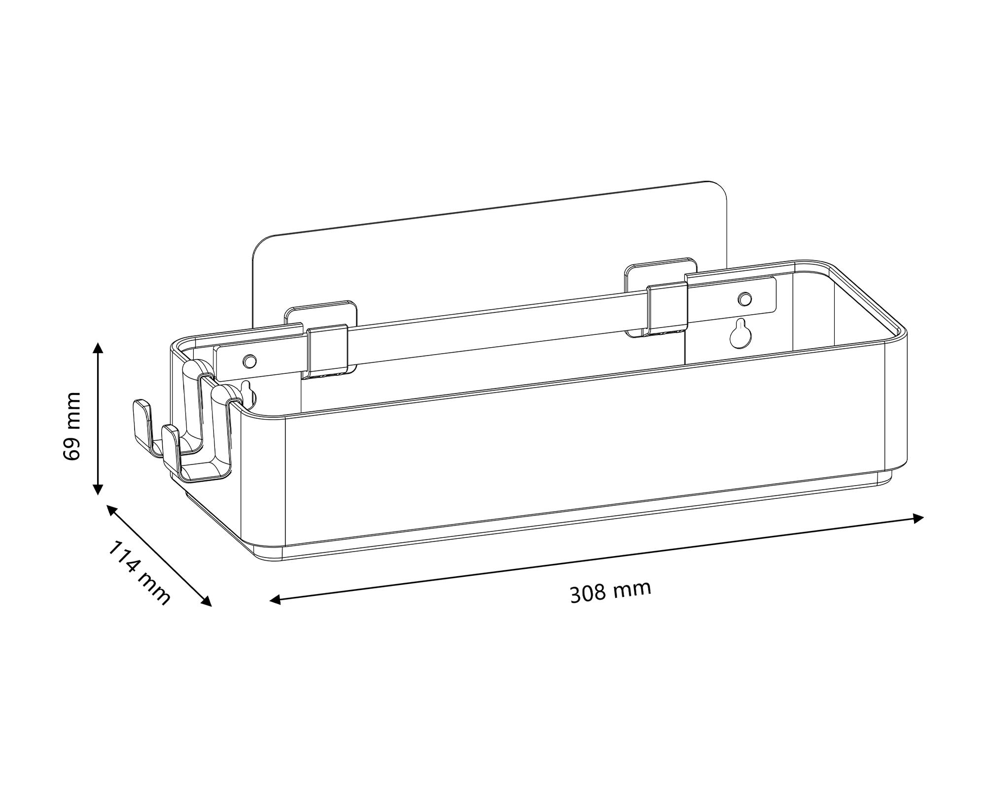 Organizador ducha Rectangular-4