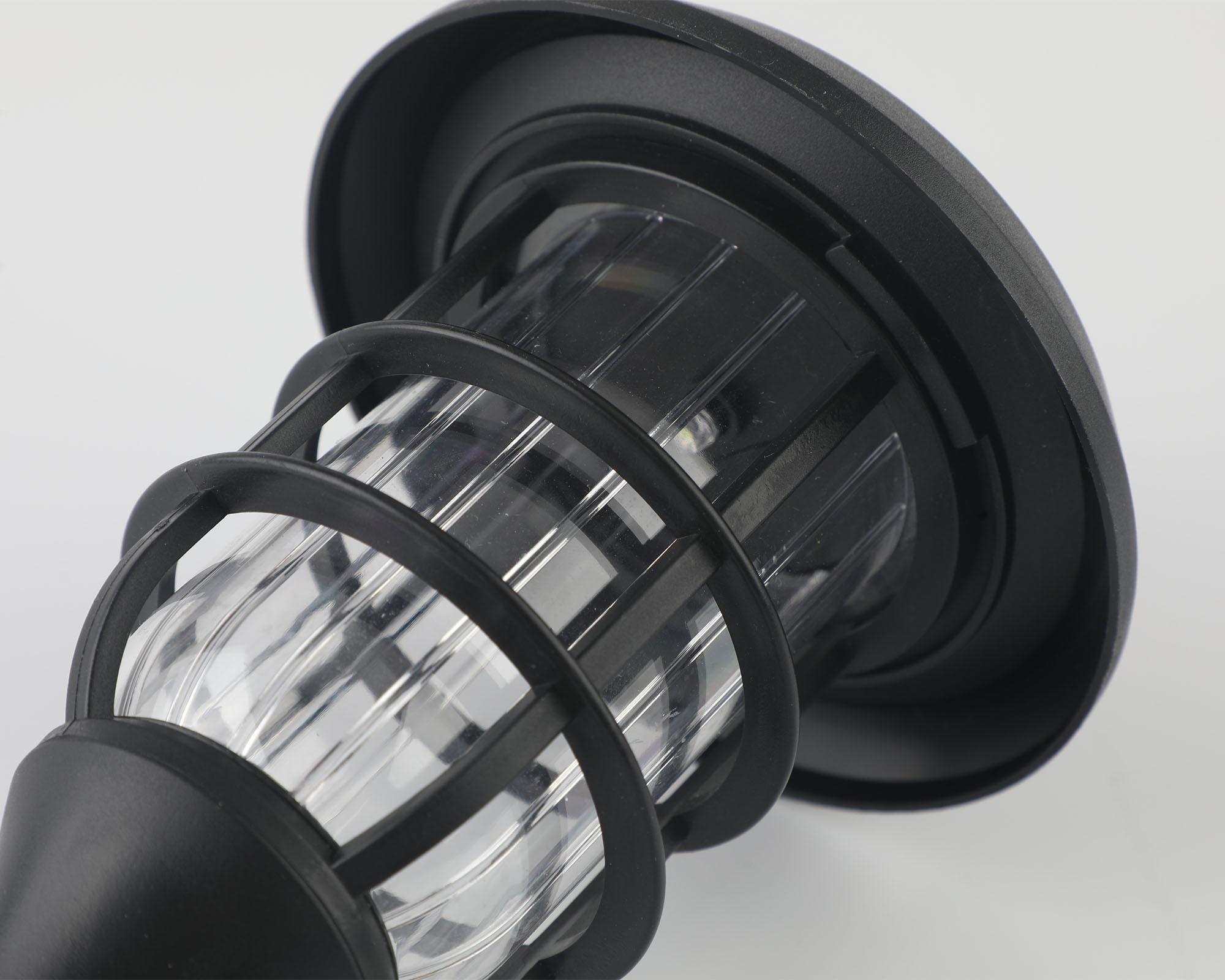 Estaca solar Farol LED con batería recargable negro-3