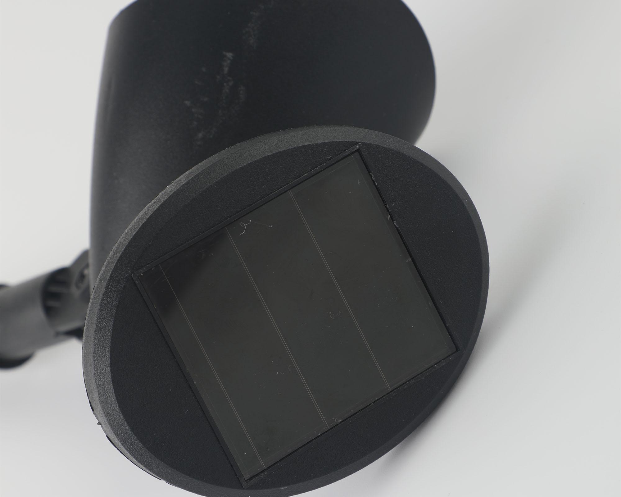 Estaca solar Foco LED 1 luz con batería recargable negro-2