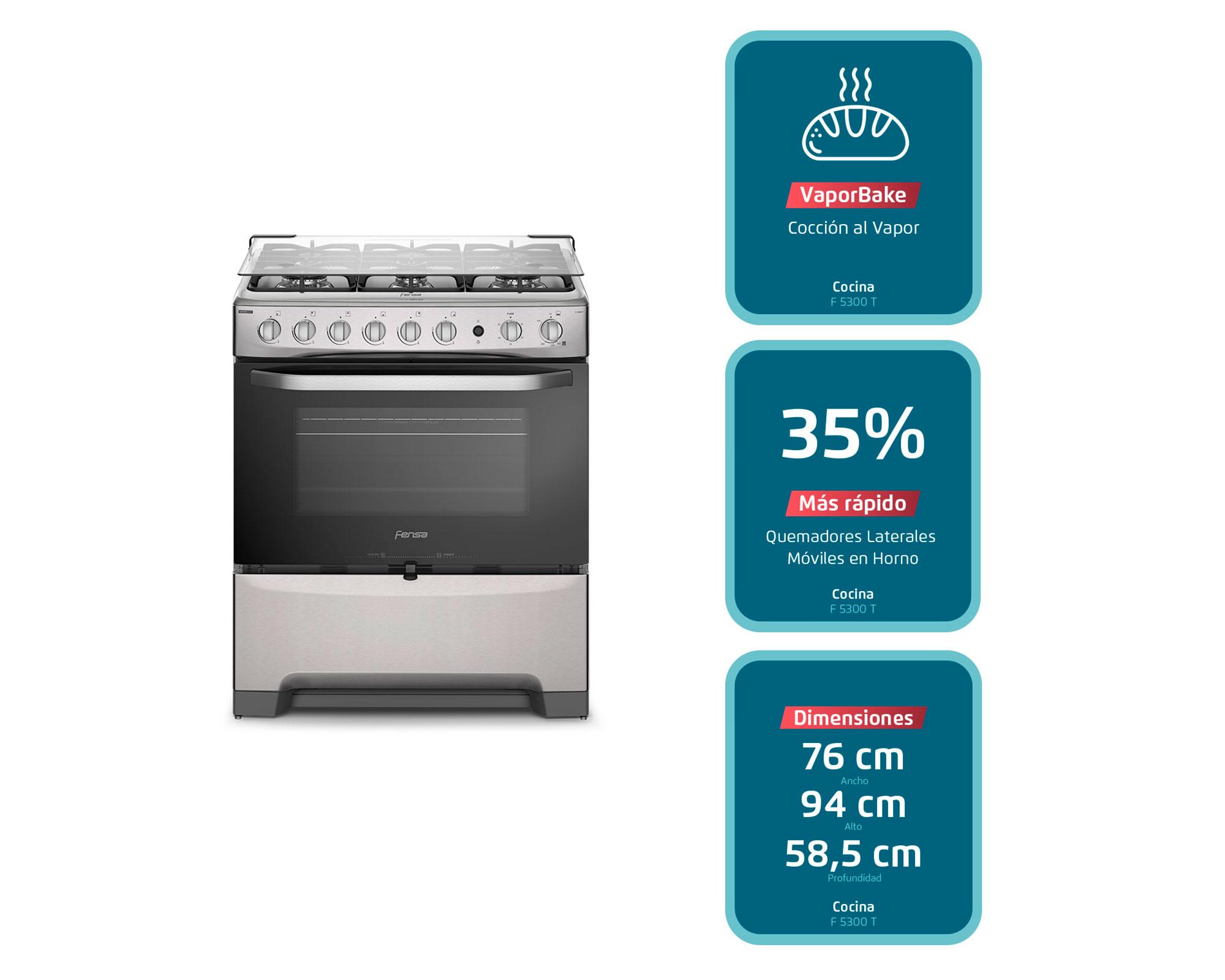 Cocina a gas 6 quemadores F 5300 T-4