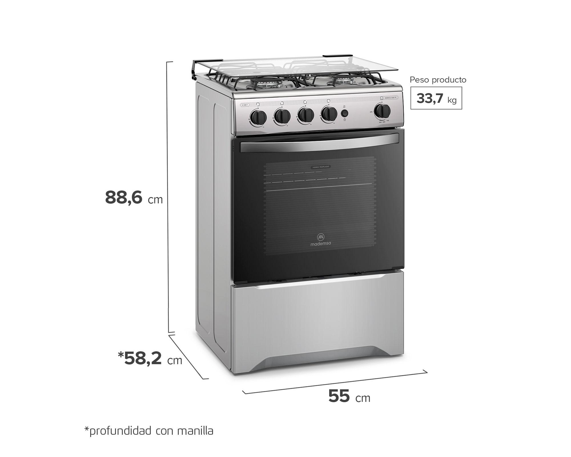 Cocina a gas 4 quemadores M 520 T-6
