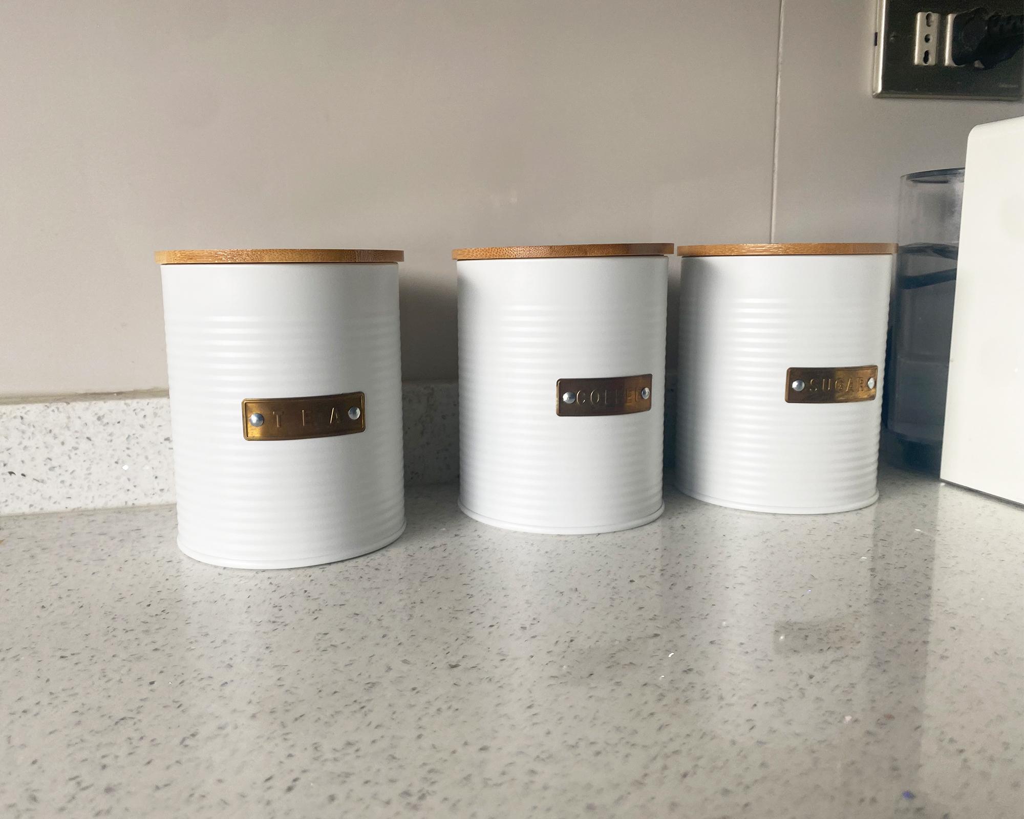 Canister placa dorada Coffee blanco 13x11 cm-2