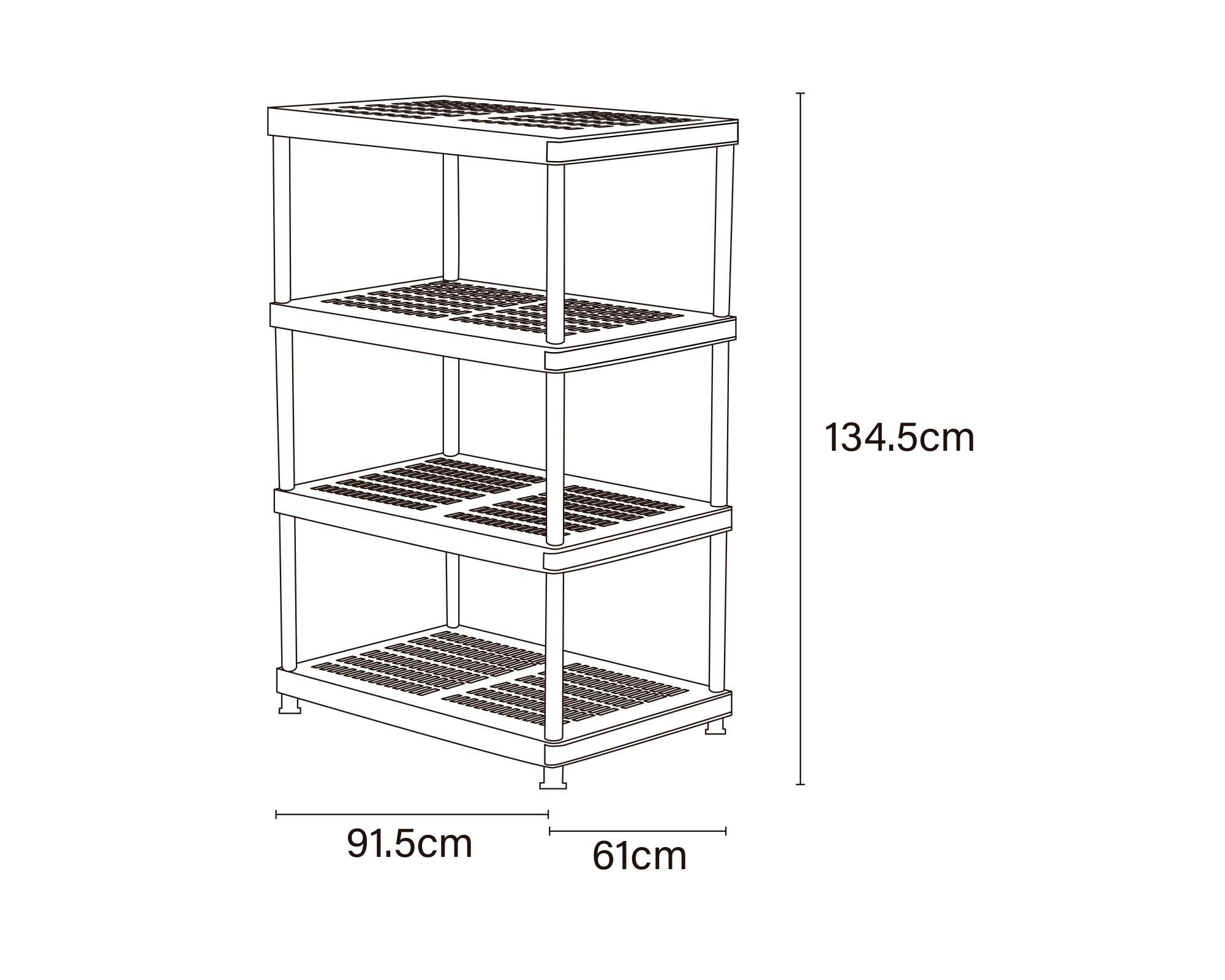 Repisa ventilada HD 134.5x91.5x61 cm-4