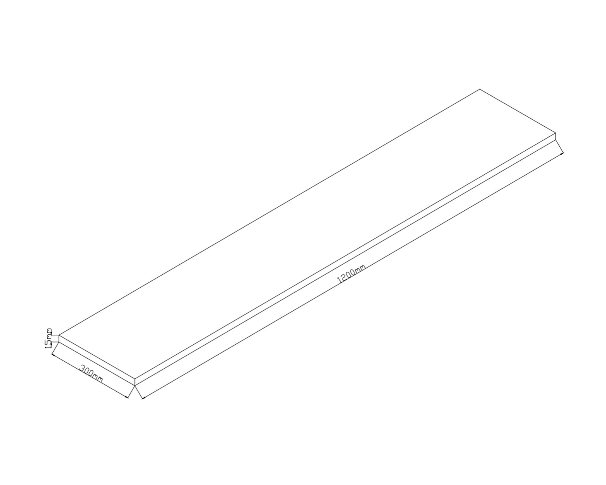 Repisa Flotante blanco 120 cm-2