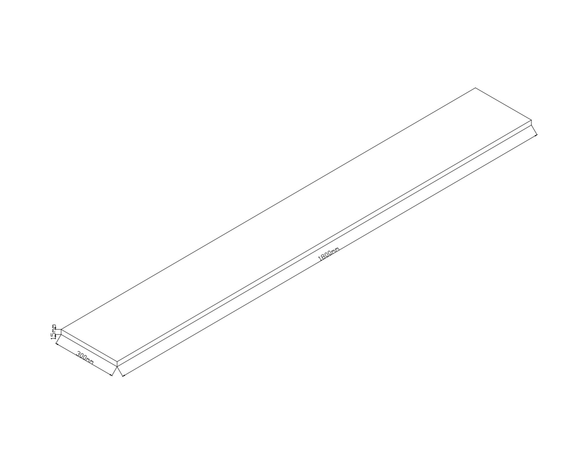 Repisa blanco 180 cm-2