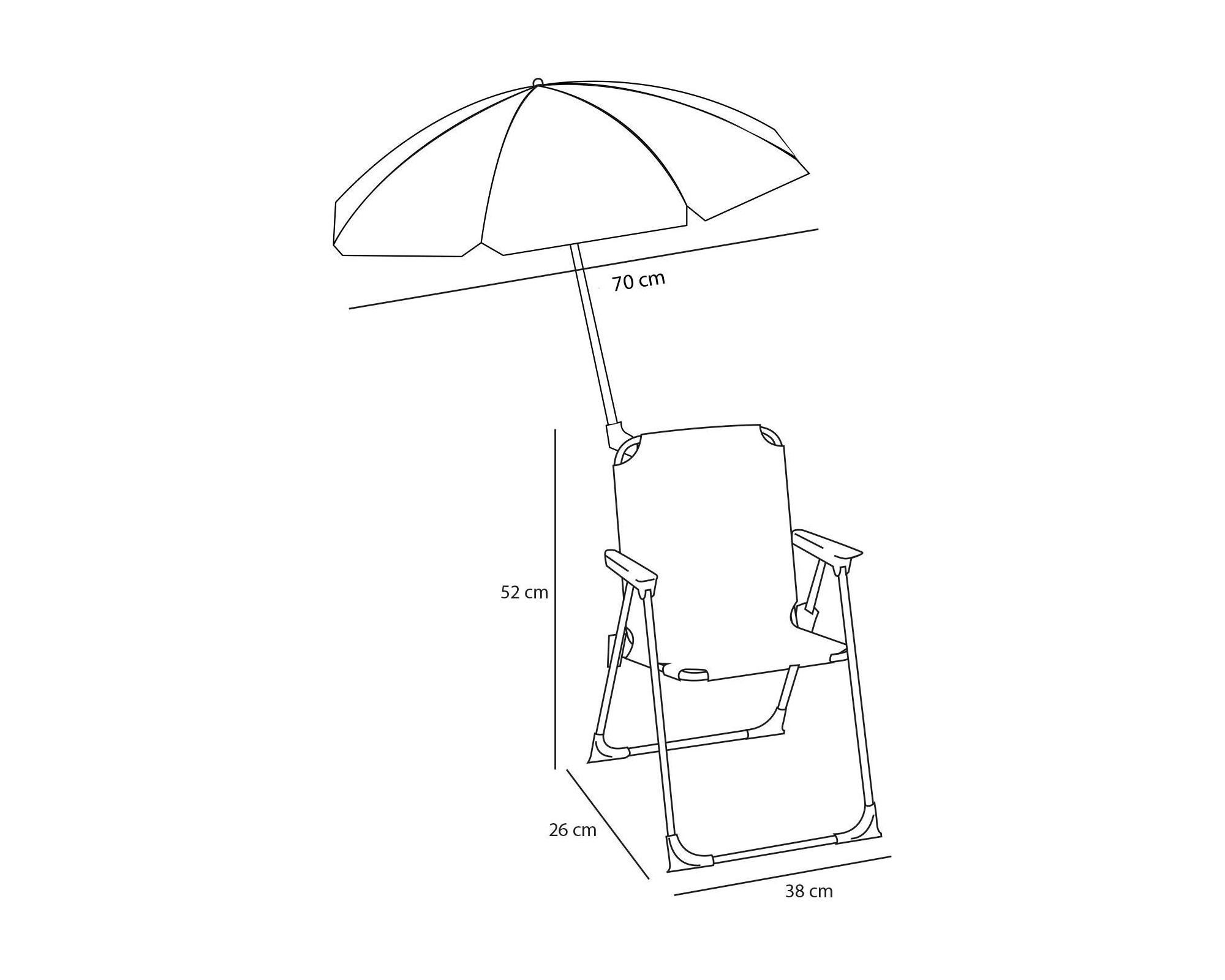 Silla director + Quitasol Stitch-1