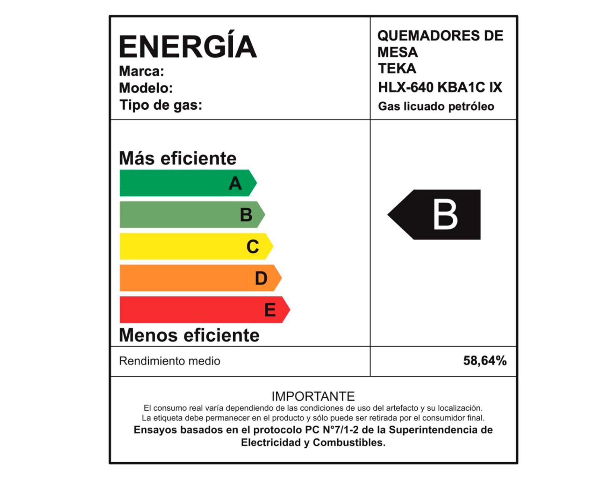 Encimera a gas HLX 640 KBA1C IX 4 quemadores-6