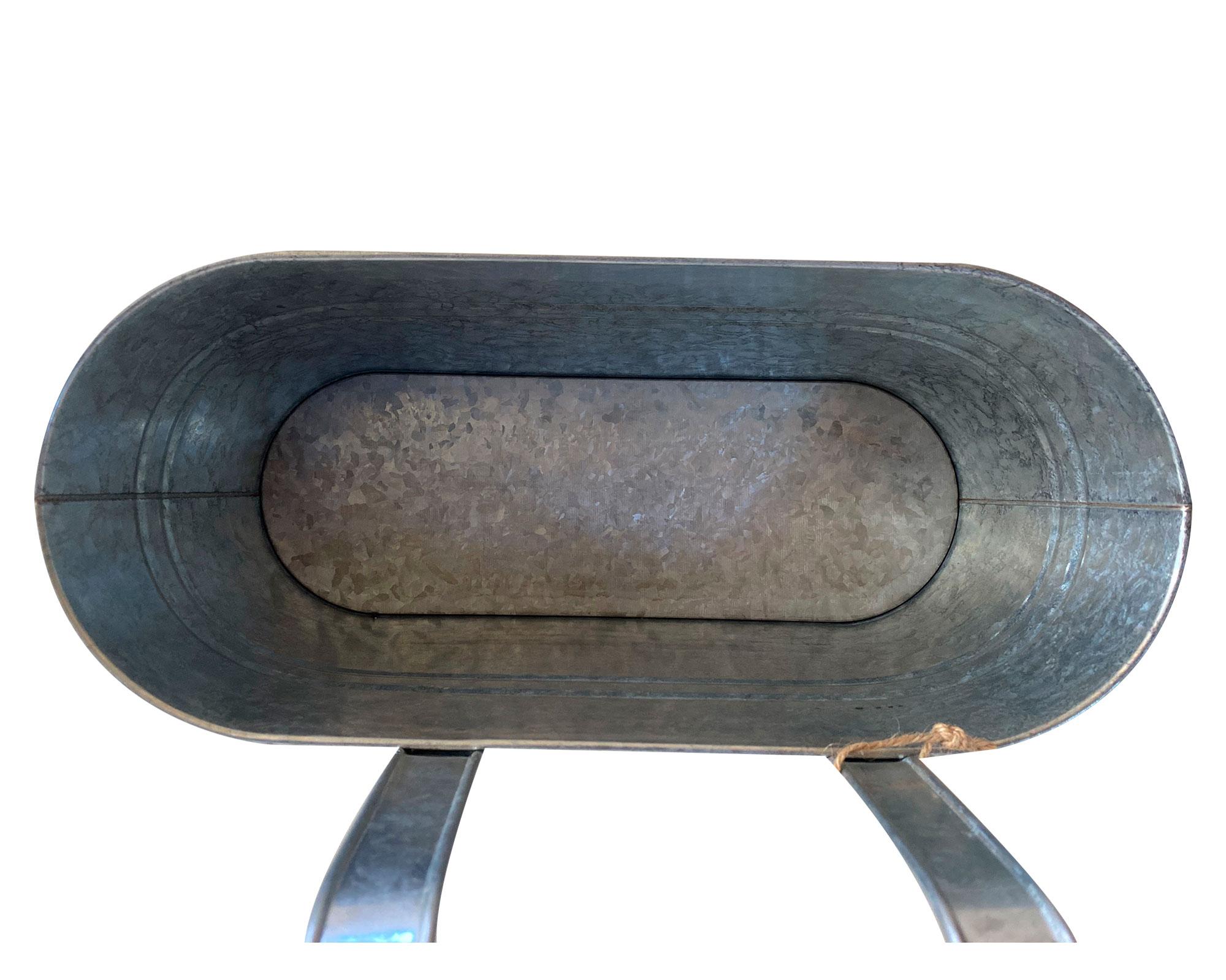 Macetero colgante doble lata vintage XL-2