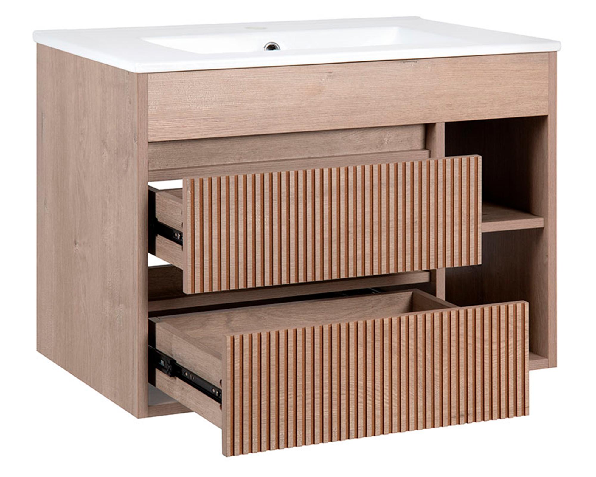 Mueble vanitorio Paris lenga texturado + cubierta 71x46.5 cm-2