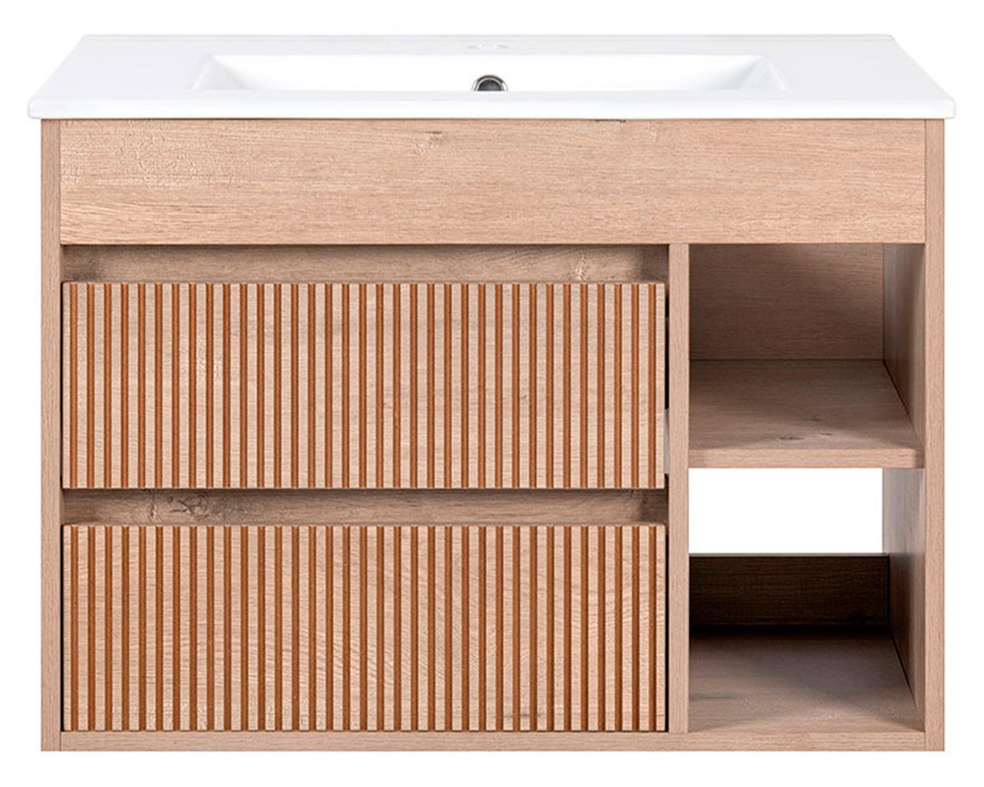 Mueble vanitorio Paris lenga texturado + cubierta 71x46.5 cm-0