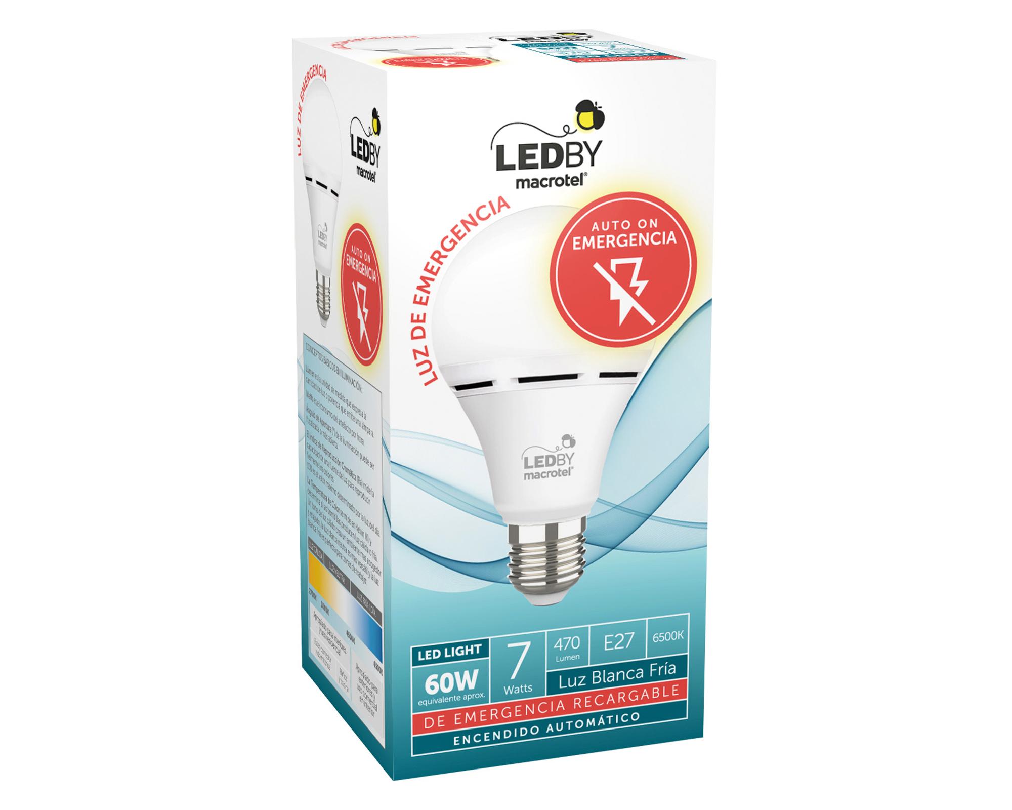 Ampolleta Led 7W E27 luz fría LB-A60EL5 Emergencia-2